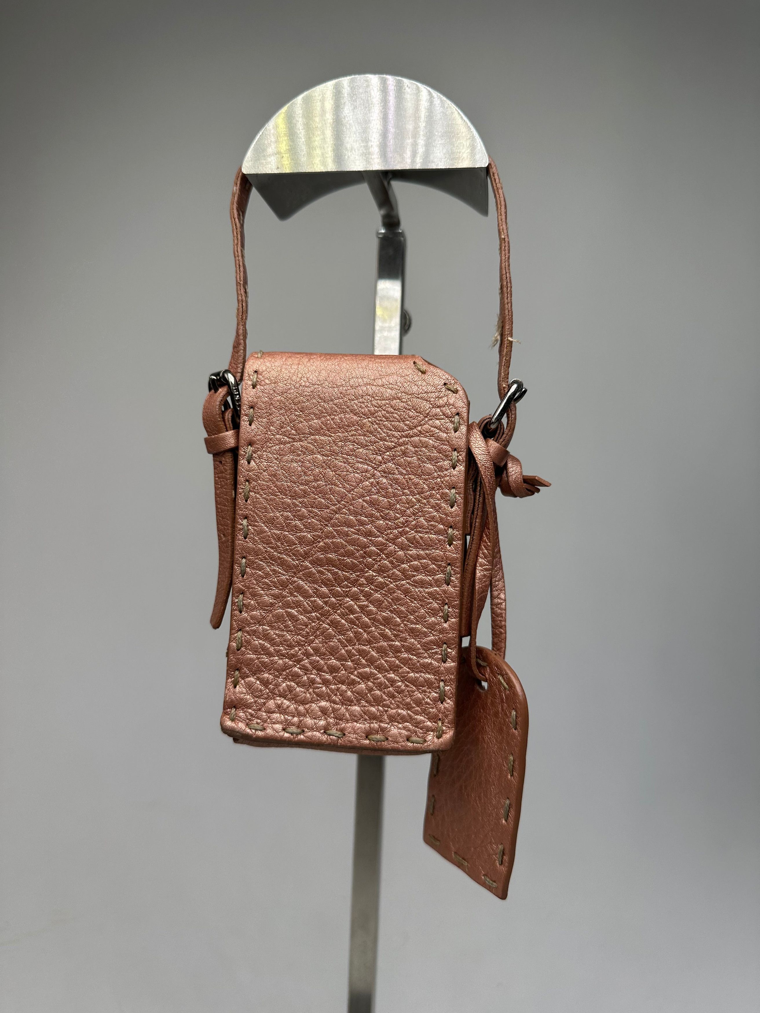 Fendi Vintage Metallic Rose Mini Leather Handbag Size ONE SIZE - 14 Thumbnail