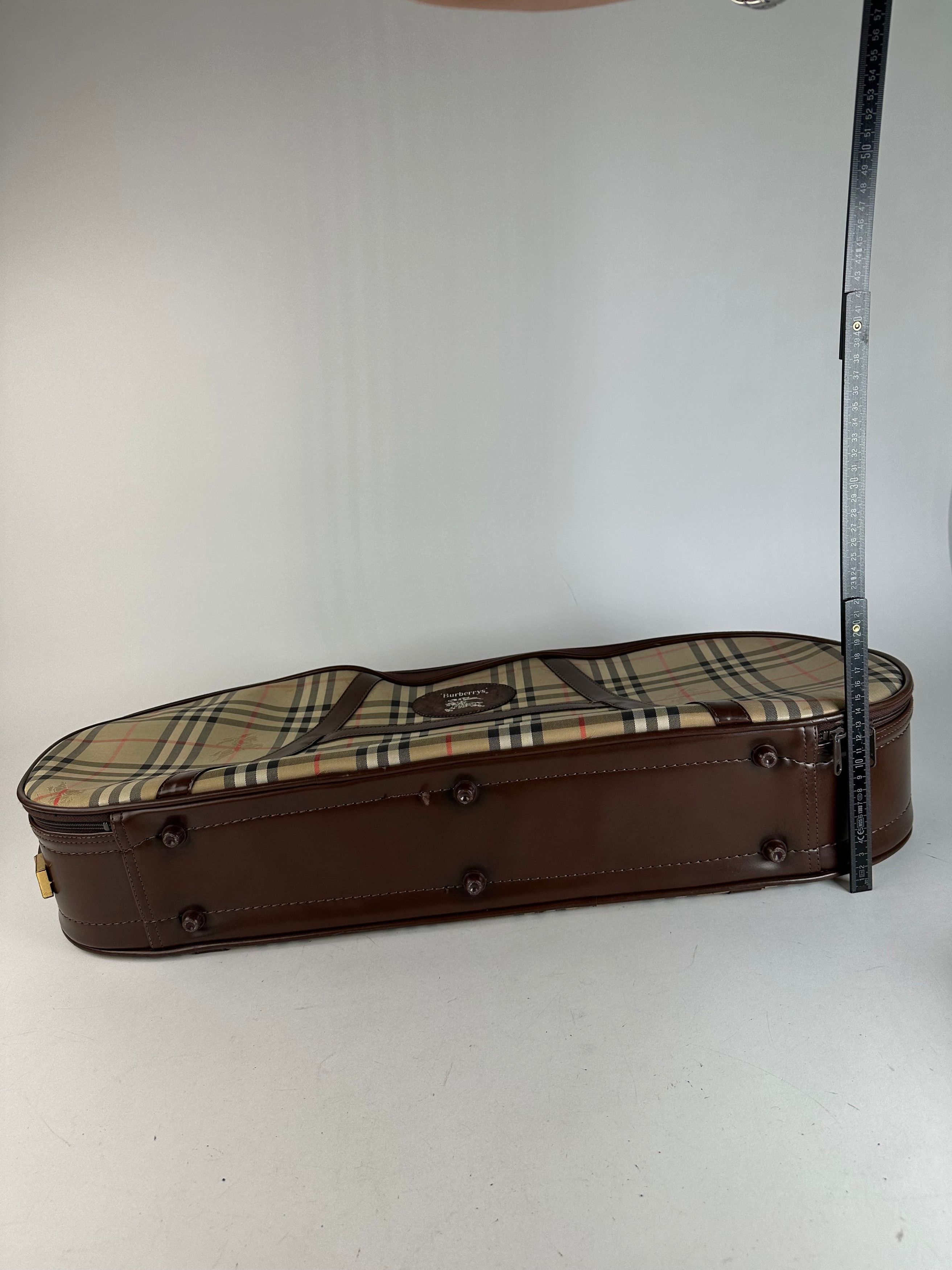 Burberry Vintage Nova Check Travel Bag Beige Brown Black Size ONE SIZE - 11 Thumbnail