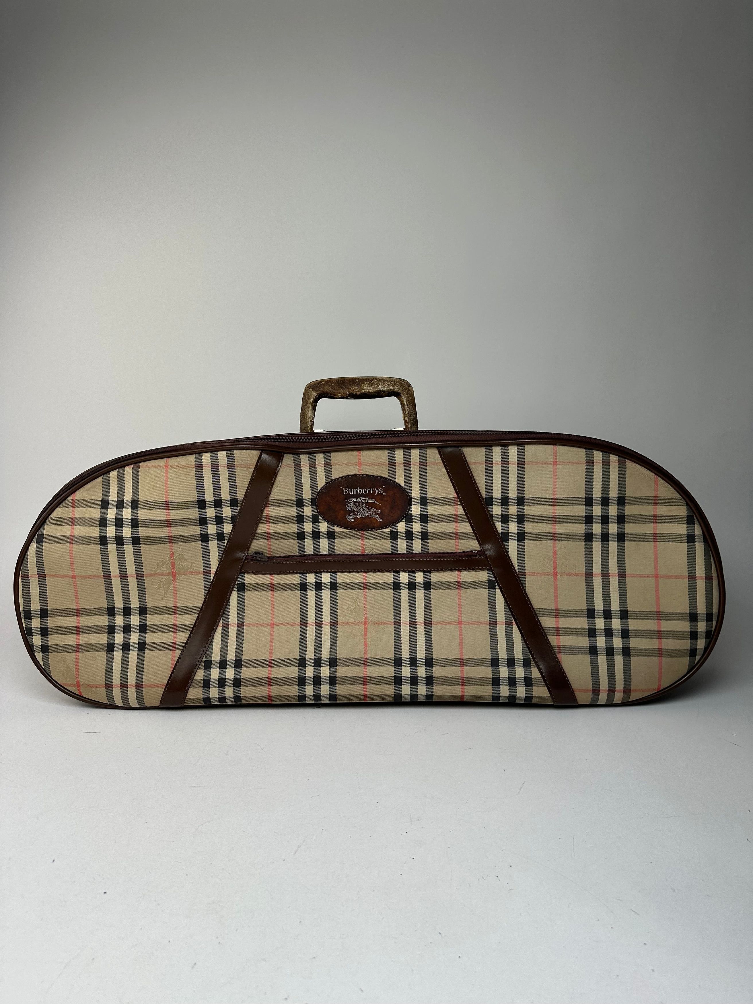 Burberry Vintage Nova Check Travel Bag Beige Brown Black Size ONE SIZE - 12 Thumbnail
