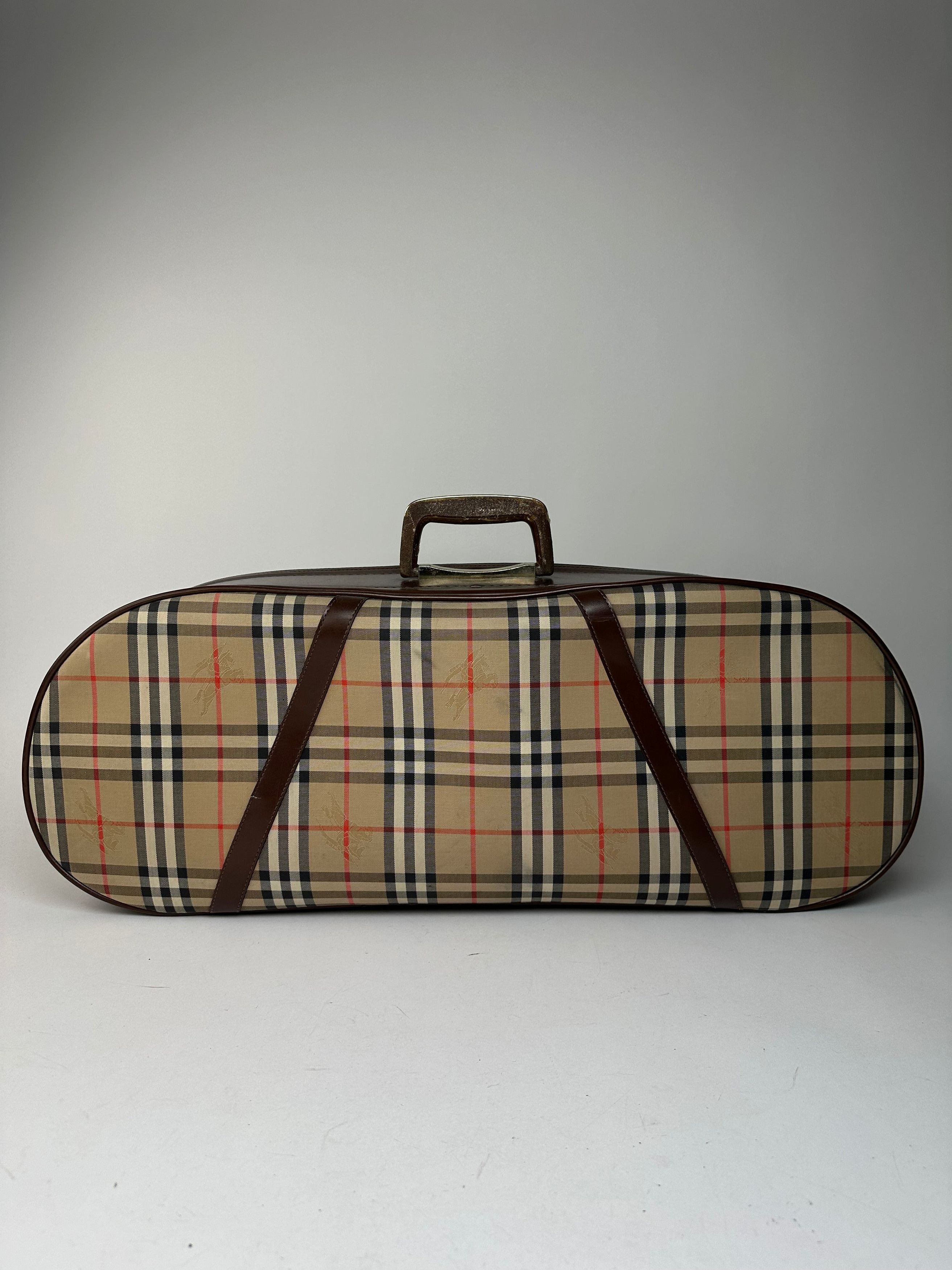 Burberry Vintage Nova Check Travel Bag Beige Brown Black Size ONE SIZE - 2 Thumbnail
