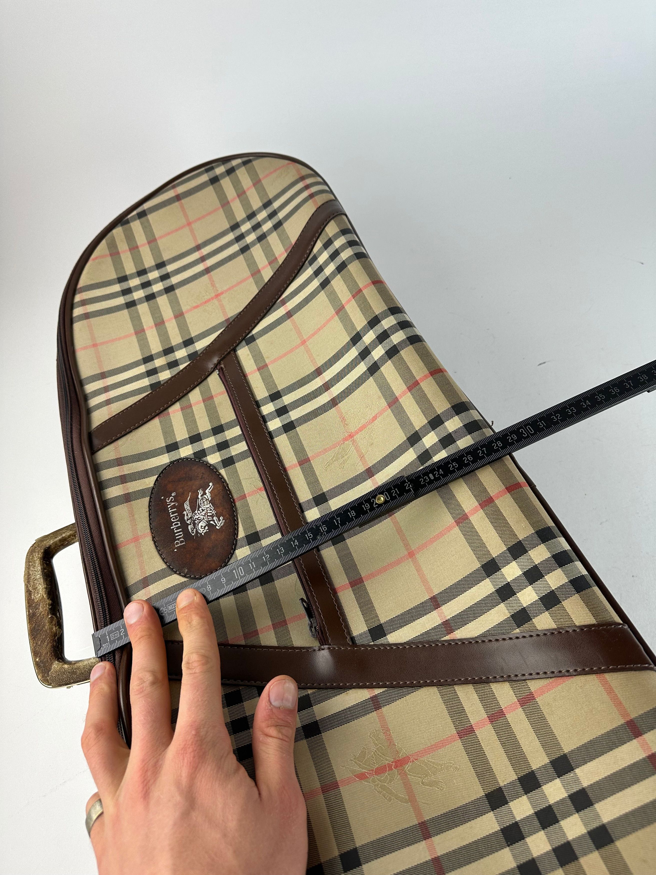 Burberry Vintage Nova Check Travel Bag Beige Brown Black Size ONE SIZE - 10 Thumbnail