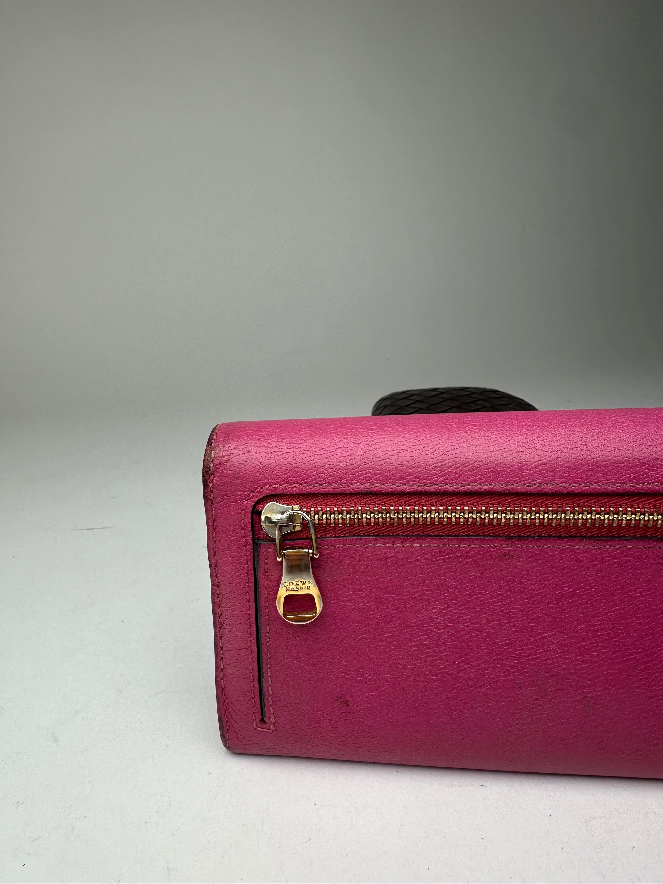 Loewe Vintage Madrid Leather Long Wallet Purple Size ONE SIZE - 3 Thumbnail
