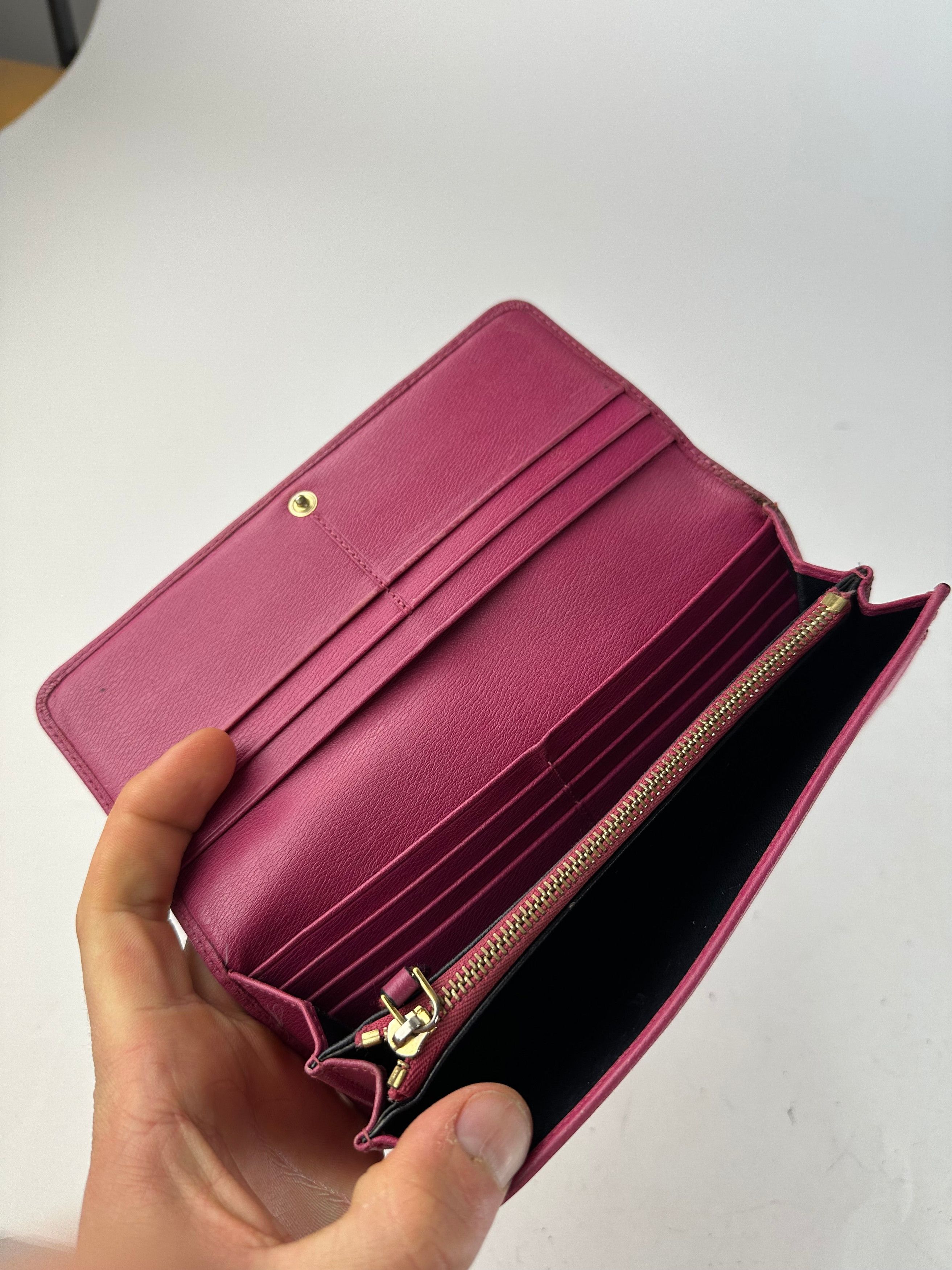 Loewe Vintage Madrid Leather Long Wallet Purple Size ONE SIZE - 8 Thumbnail