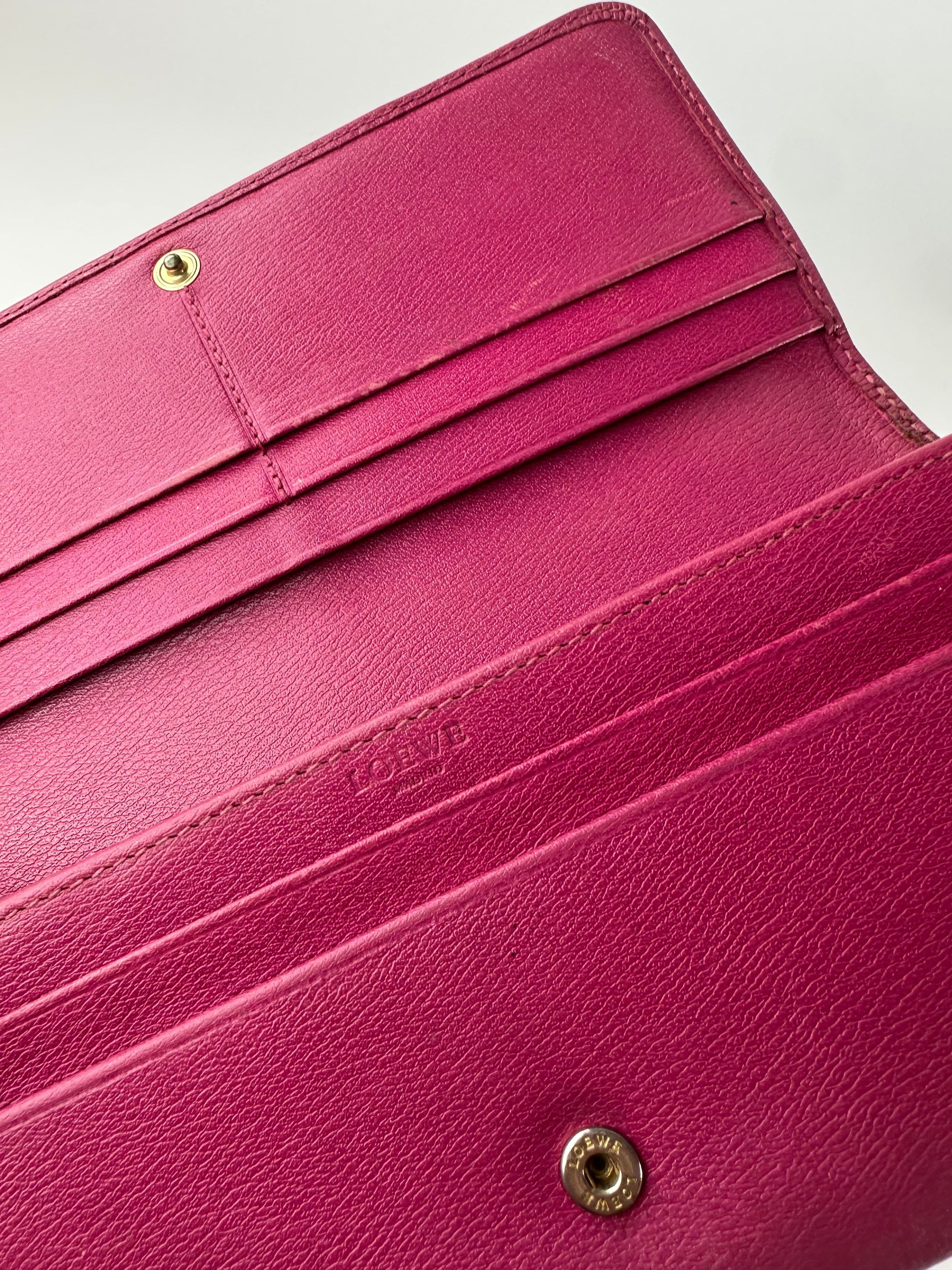 Loewe Vintage Madrid Leather Long Wallet Purple Size ONE SIZE - 6 Thumbnail