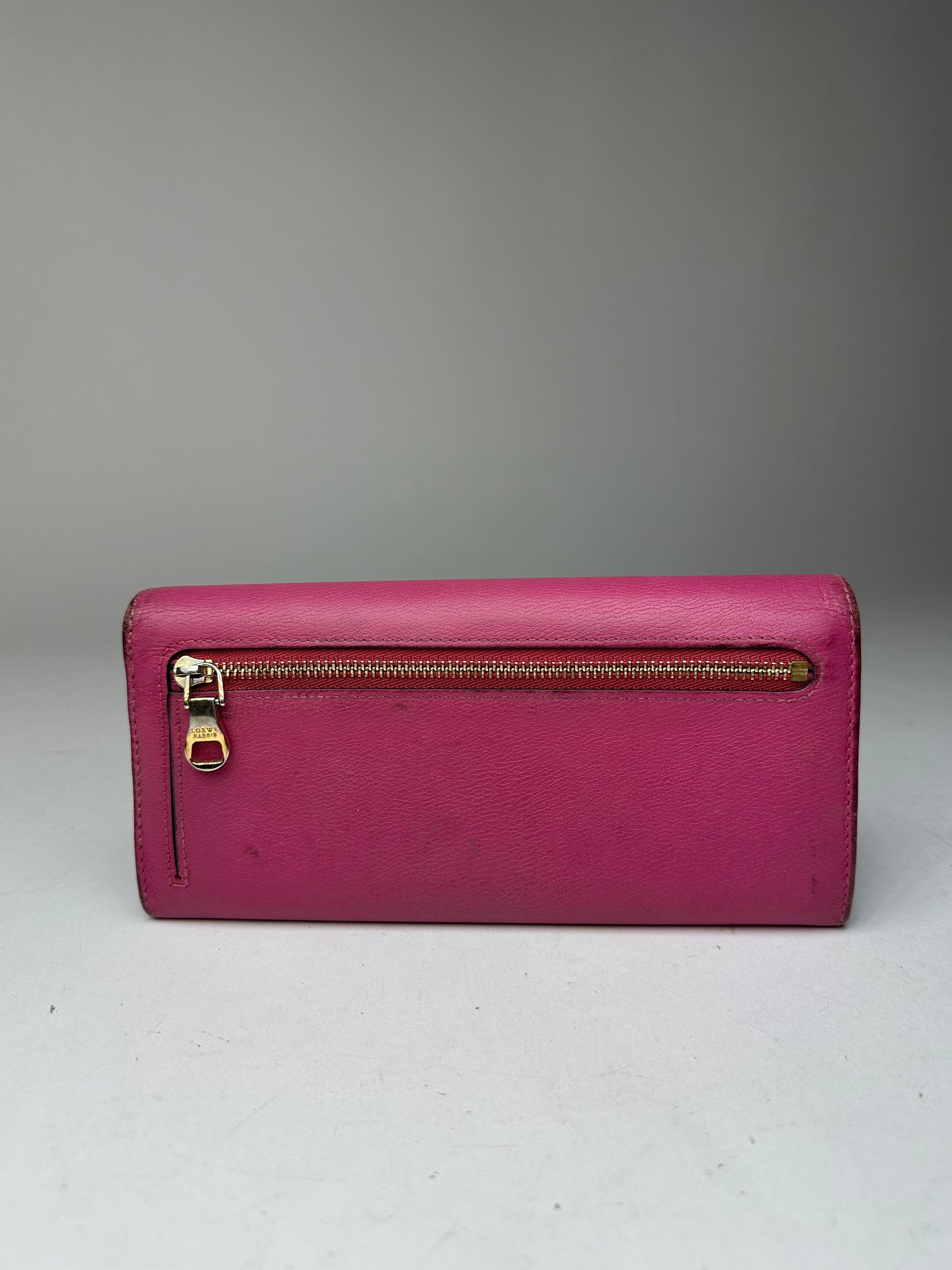 Loewe Vintage Madrid Leather Long Wallet Purple Size ONE SIZE - 2 Thumbnail