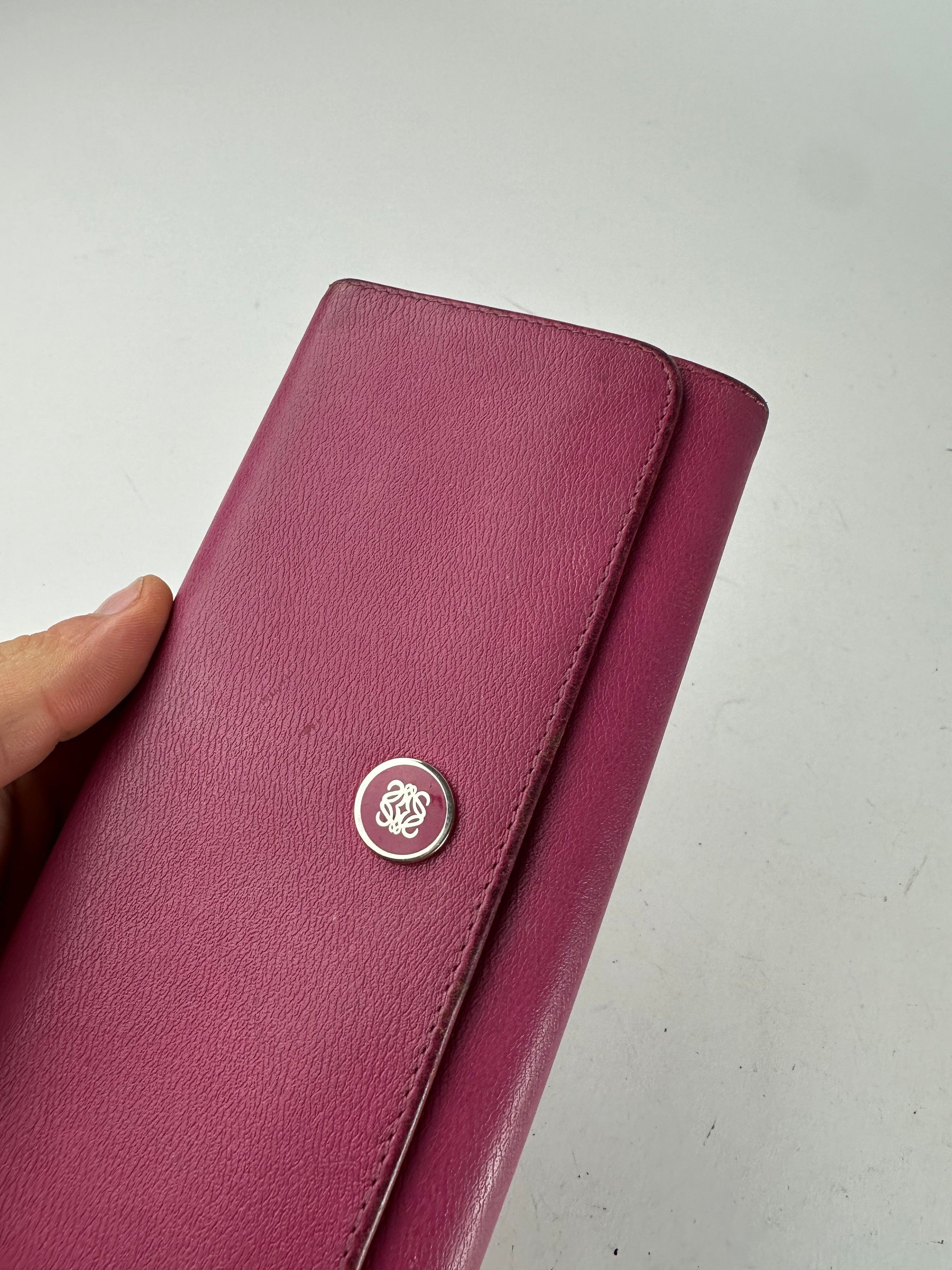 Loewe Vintage Madrid Leather Long Wallet Purple Size ONE SIZE - 4 Thumbnail