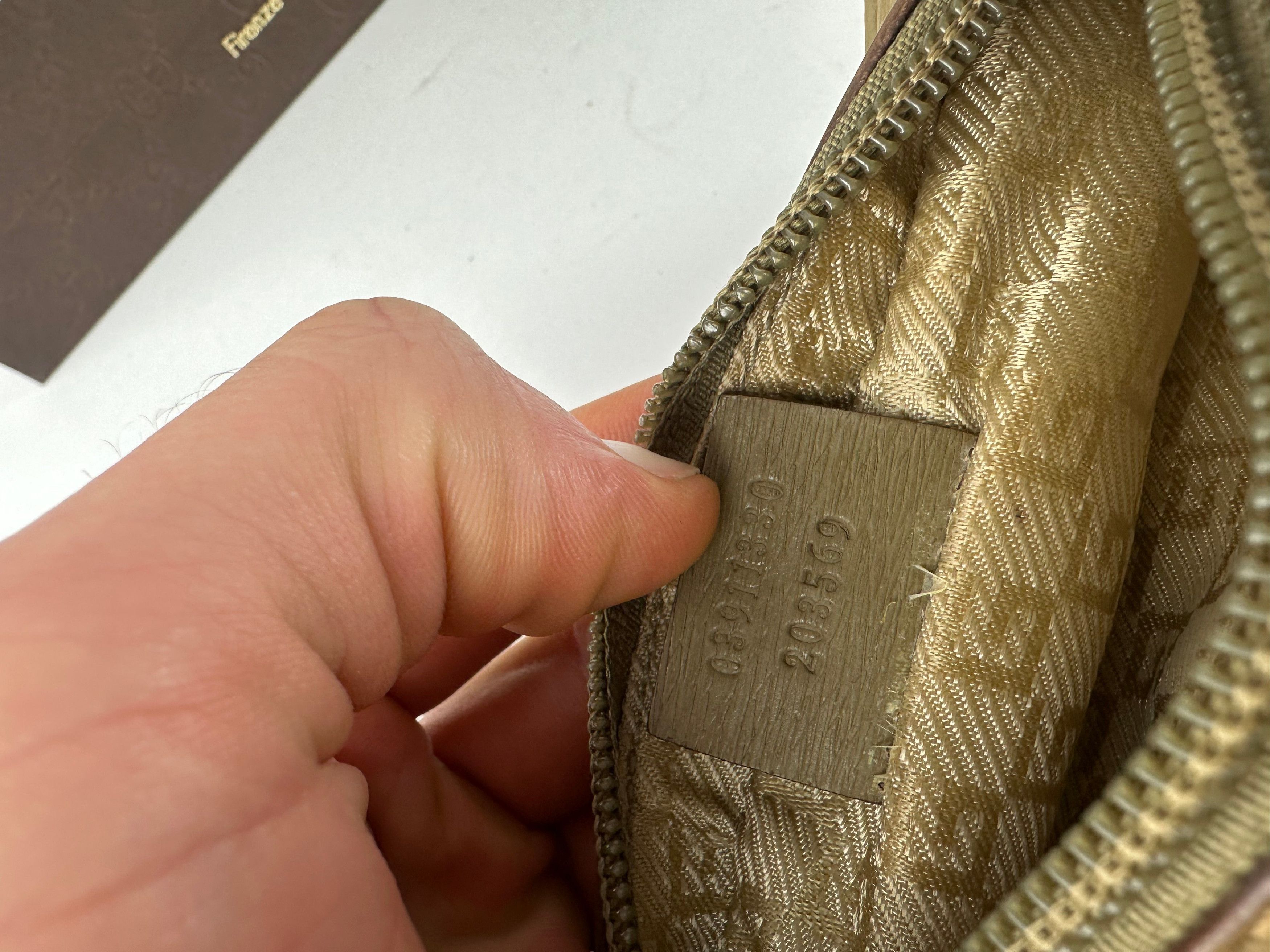 Gucci Vintage Canvas Leather Mini Bag Grey Brown Size ONE SIZE - 4 Thumbnail