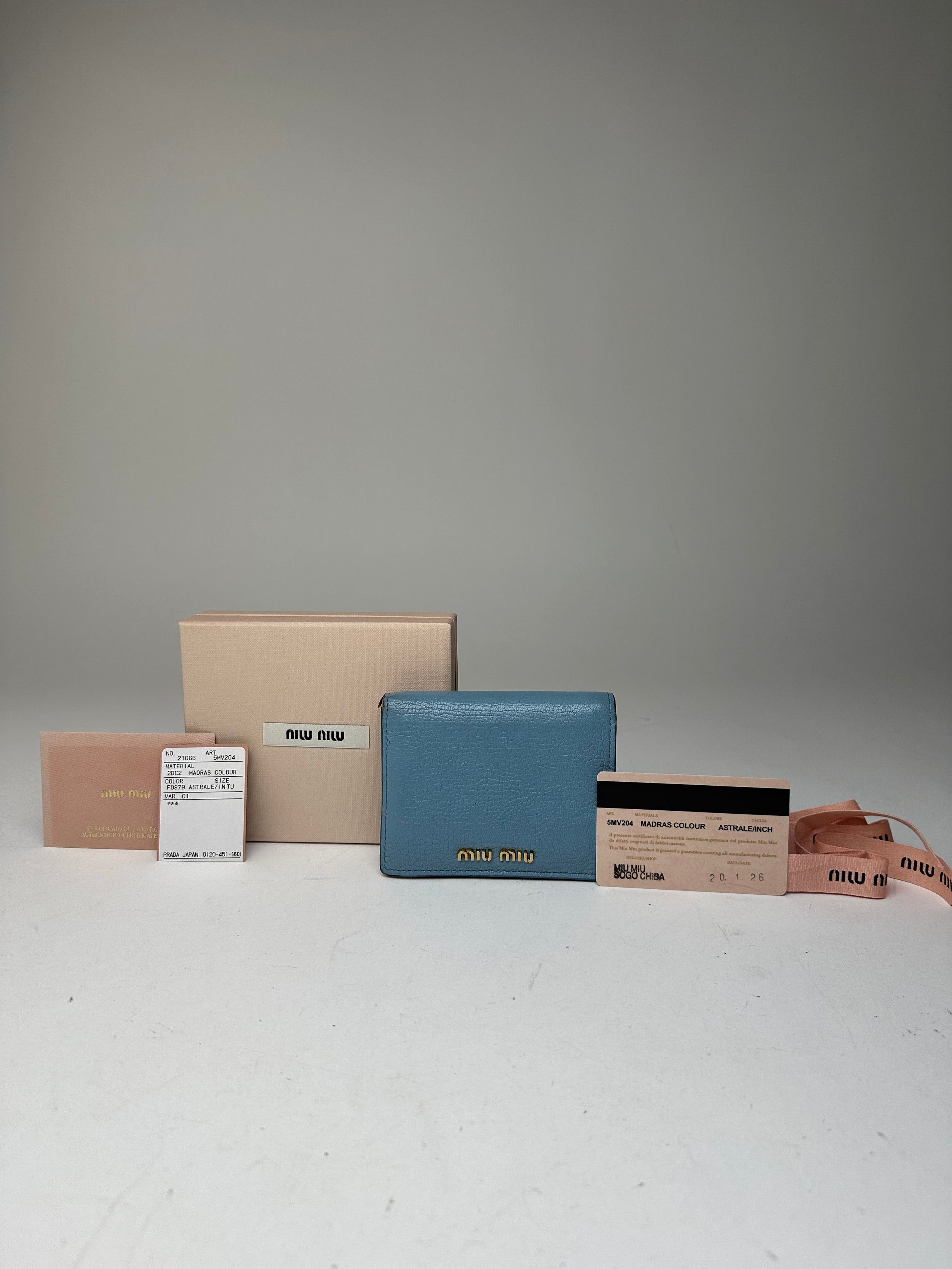 Miu Miu Vintage Leather Wallet Blue Size ONE SIZE - 13 Thumbnail