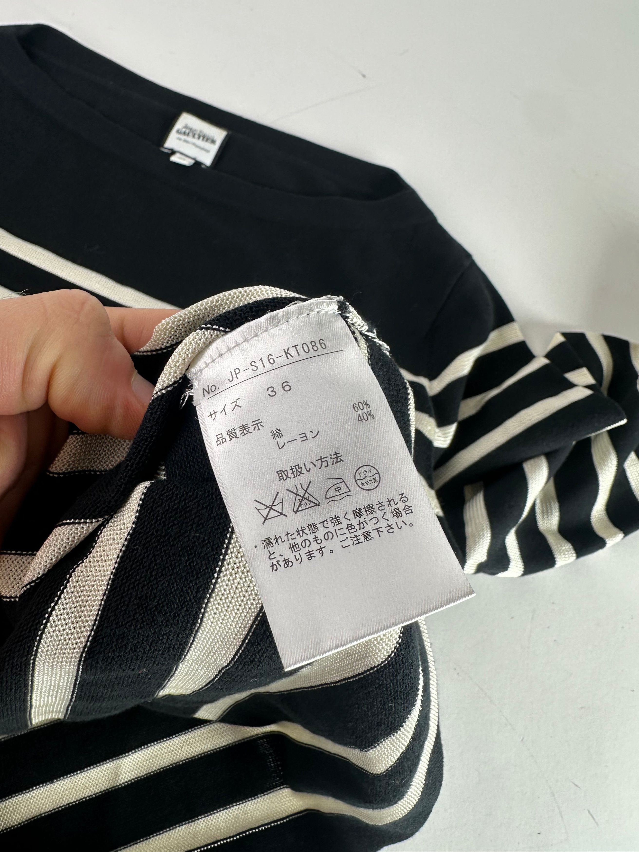Jean Paul Gaultier Vintage Wool Sweater Striped Black / White M Size S / US 4 / IT 40 - 7 Thumbnail