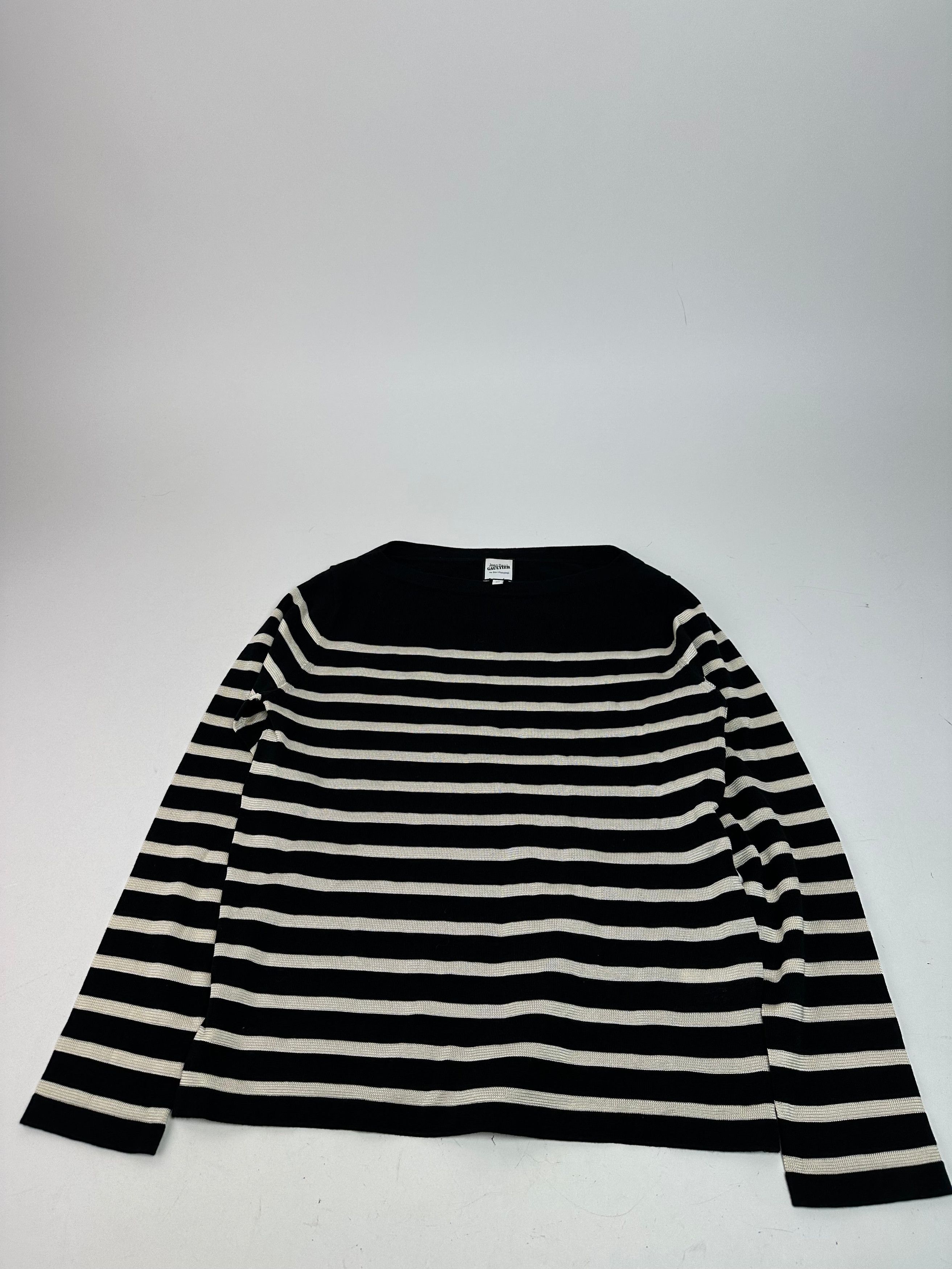 Jean Paul Gaultier Vintage Wool Sweater Striped Black / White M Size S / US 4 / IT 40 - 4 Thumbnail