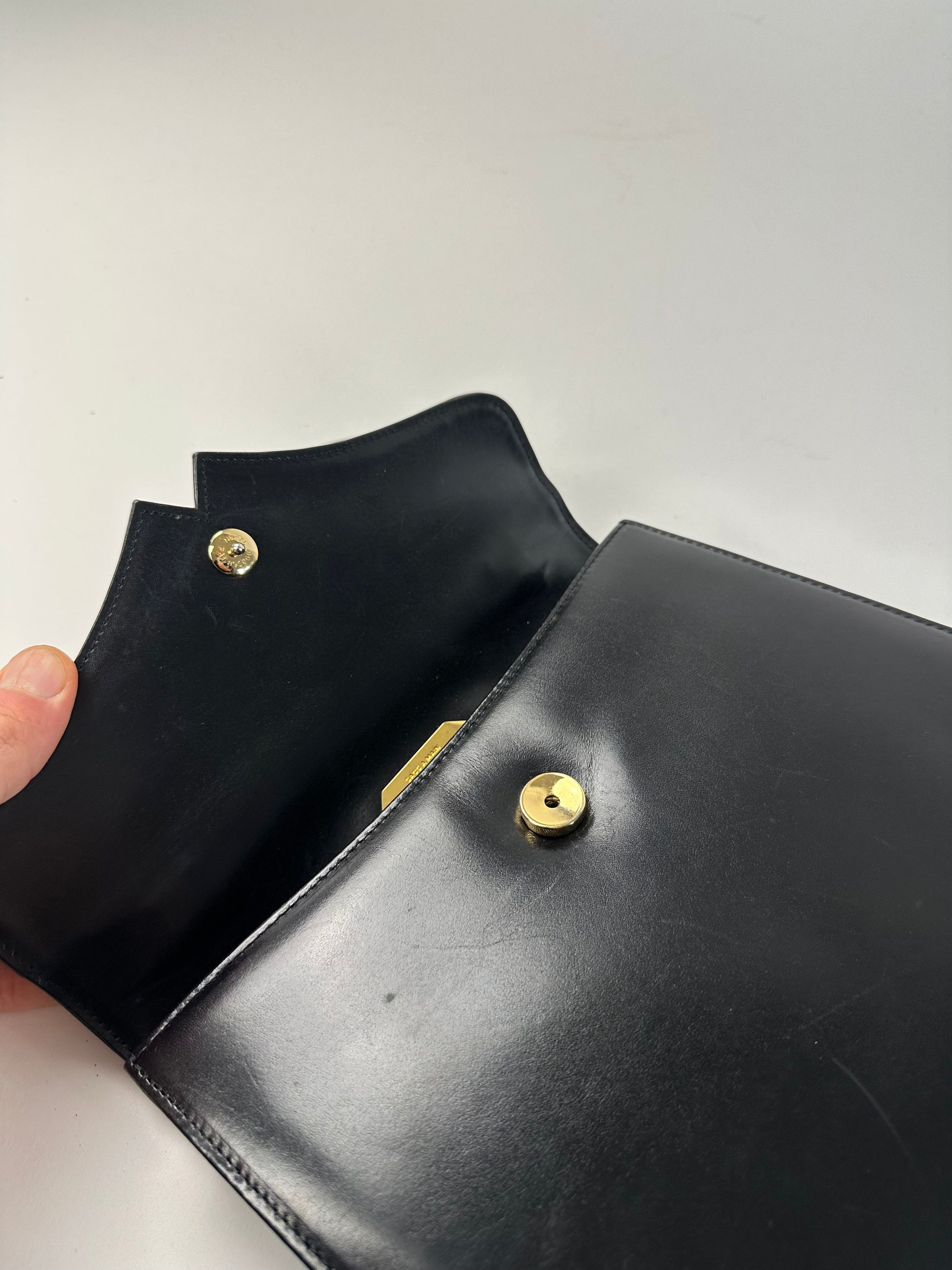 Givenchy Vintage Leather Logo Handbag Black Size ONE SIZE - 10 Thumbnail