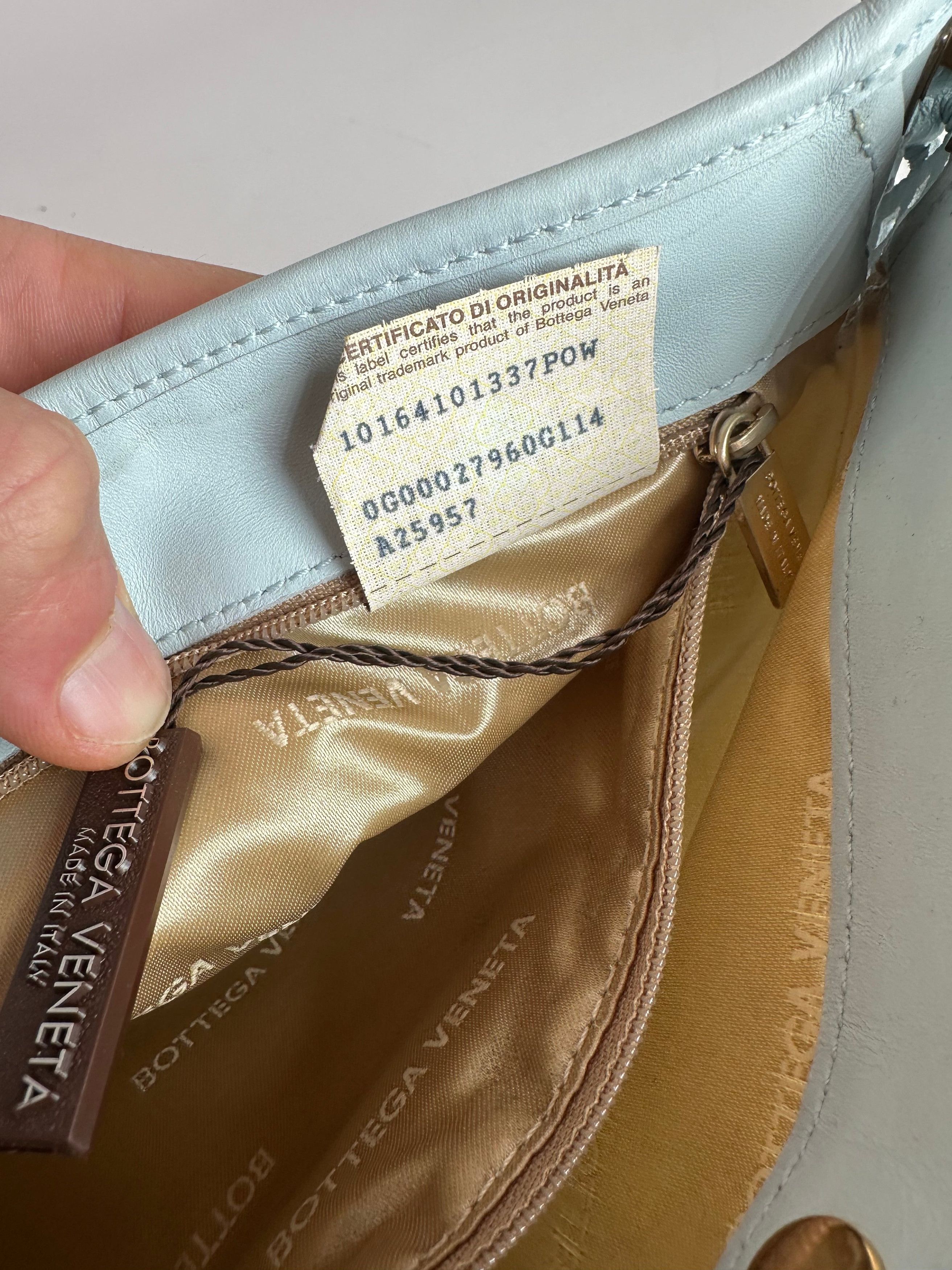 Bottega Veneta Vintage Monogram Suede Leather Bag Turquoise Size ONE SIZE - 4 Thumbnail