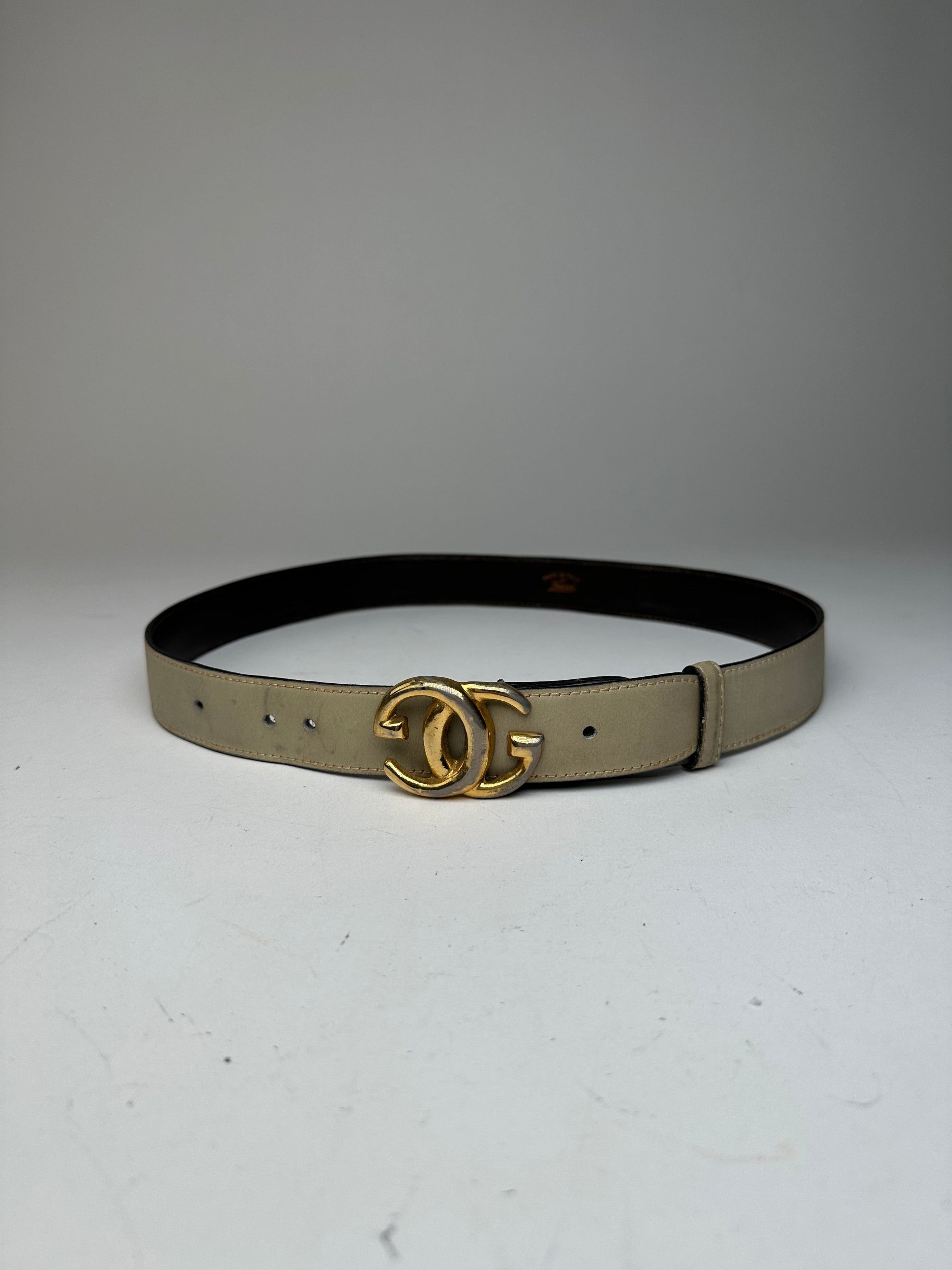Gucci Vintage GG Leather Belt Grey Size ONE SIZE - 11 Thumbnail