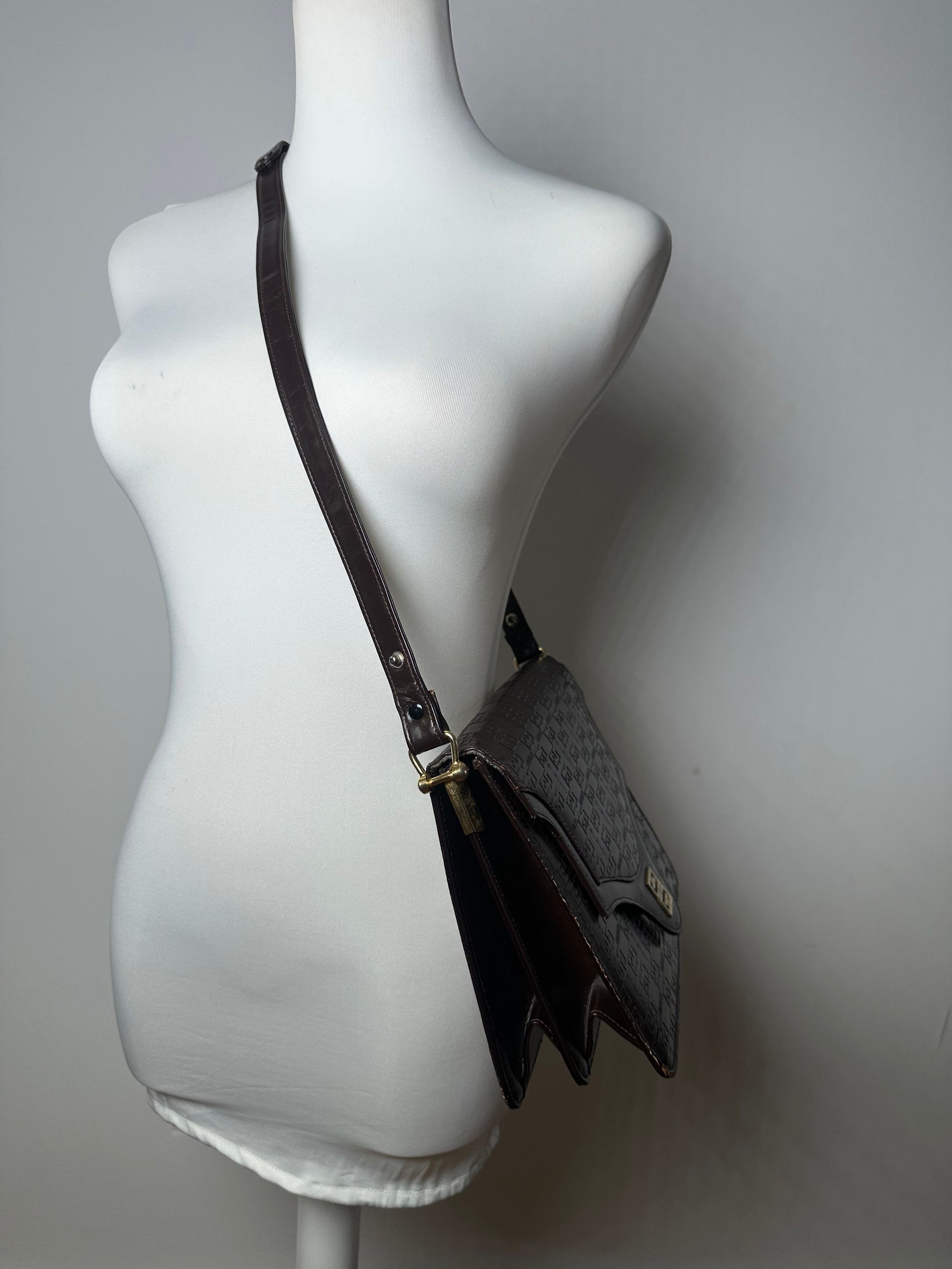 Givenchy Vintage Monogram Leather 2 Way Bag Brown Size ONE SIZE - 7 Thumbnail