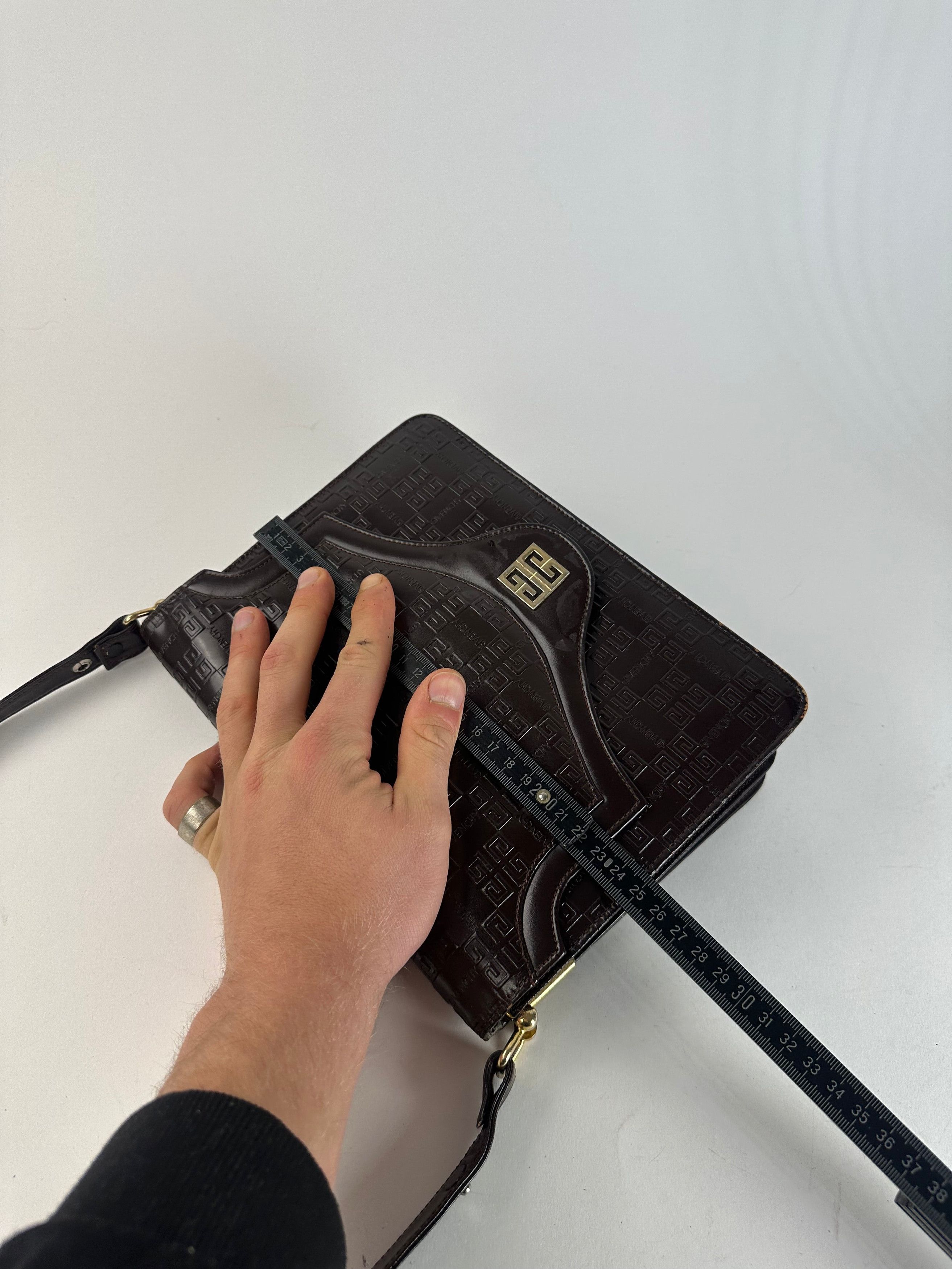 Givenchy Vintage Monogram Leather 2 Way Bag Brown Size ONE SIZE - 11 Thumbnail