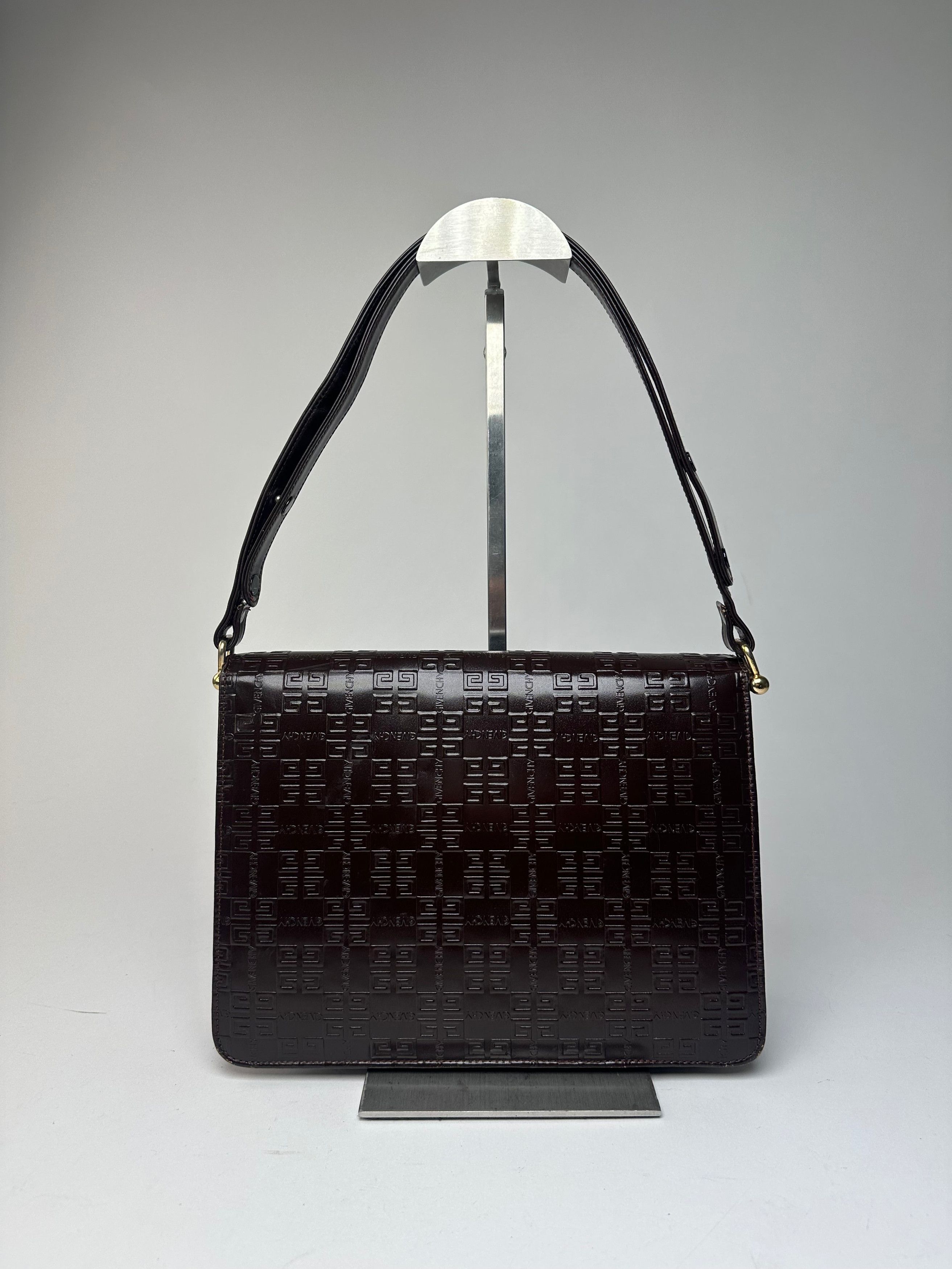 Givenchy Vintage Monogram Leather 2 Way Bag Brown Size ONE SIZE - 2 Thumbnail