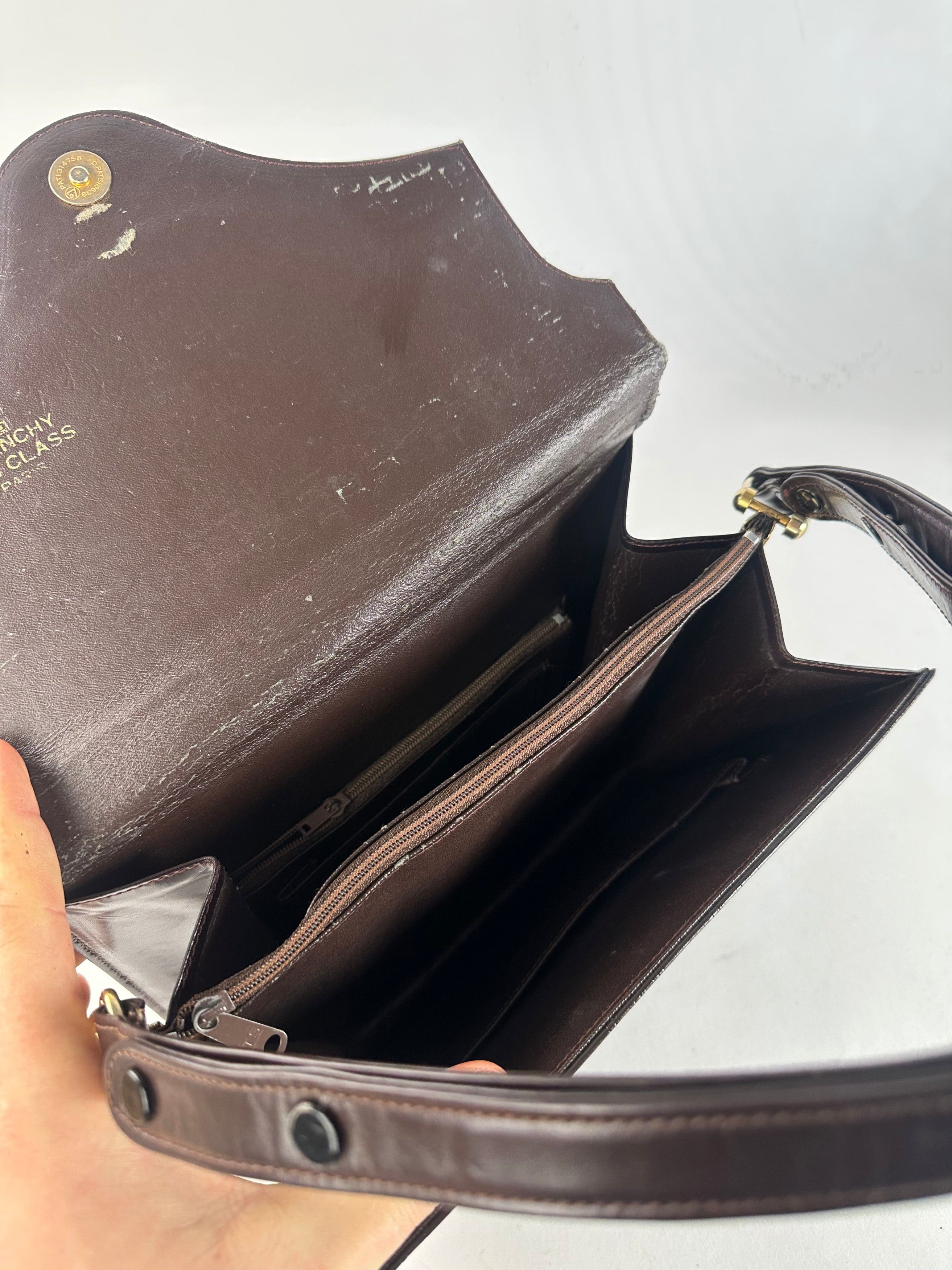 Givenchy Vintage Monogram Leather 2 Way Bag Brown Size ONE SIZE - 8 Thumbnail