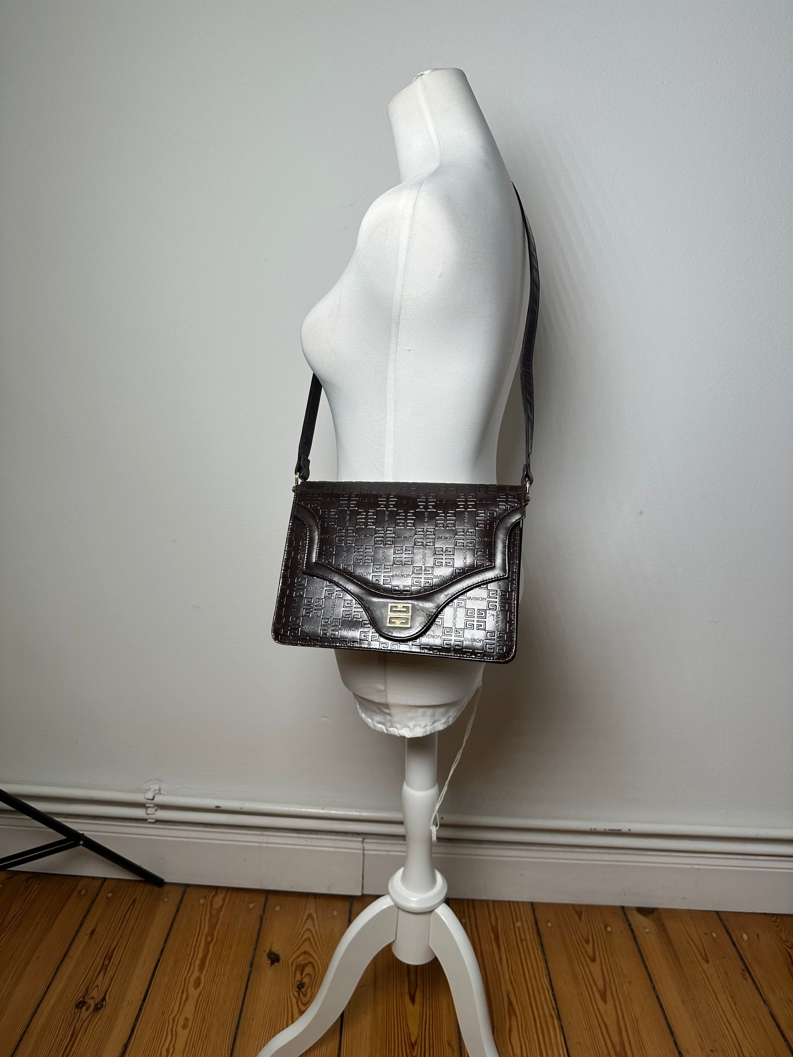 Givenchy Vintage Monogram Leather 2 Way Bag Brown Size ONE SIZE - 4 Thumbnail