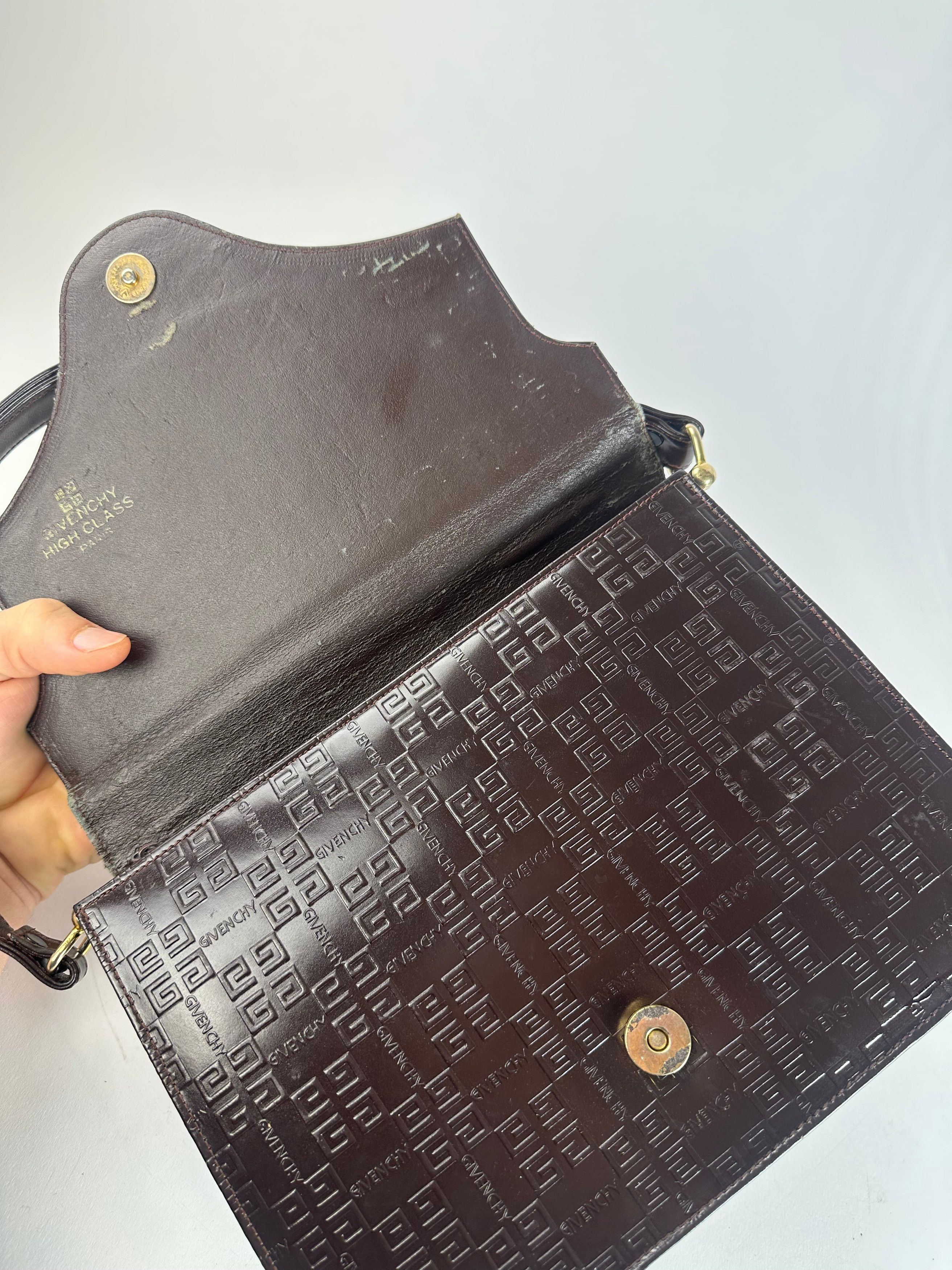 Givenchy Vintage Monogram Leather 2 Way Bag Brown Size ONE SIZE - 6 Thumbnail