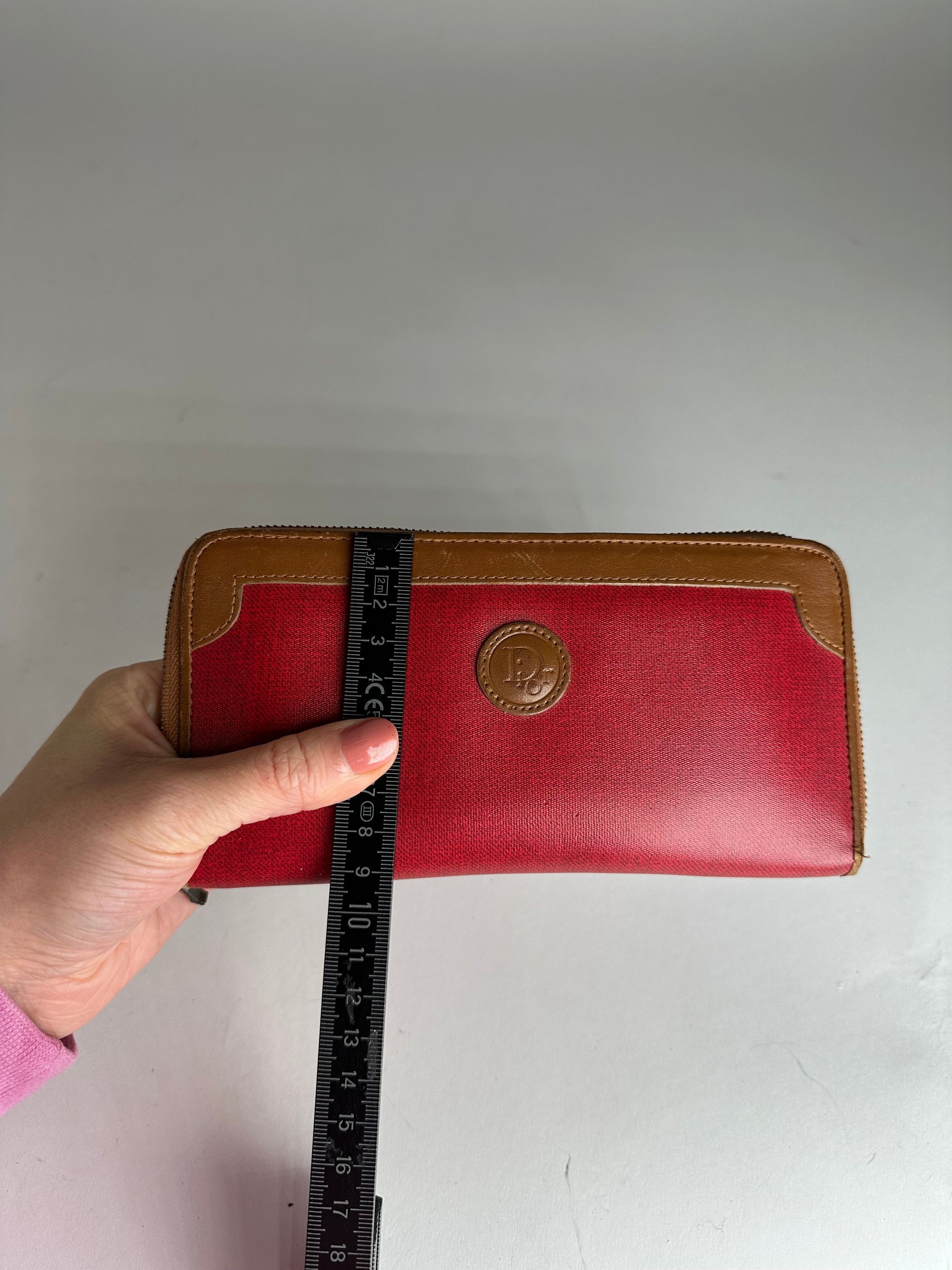 Dior Vintage Long Zippy Wallet Red Brown Size ONE SIZE - 6 Thumbnail