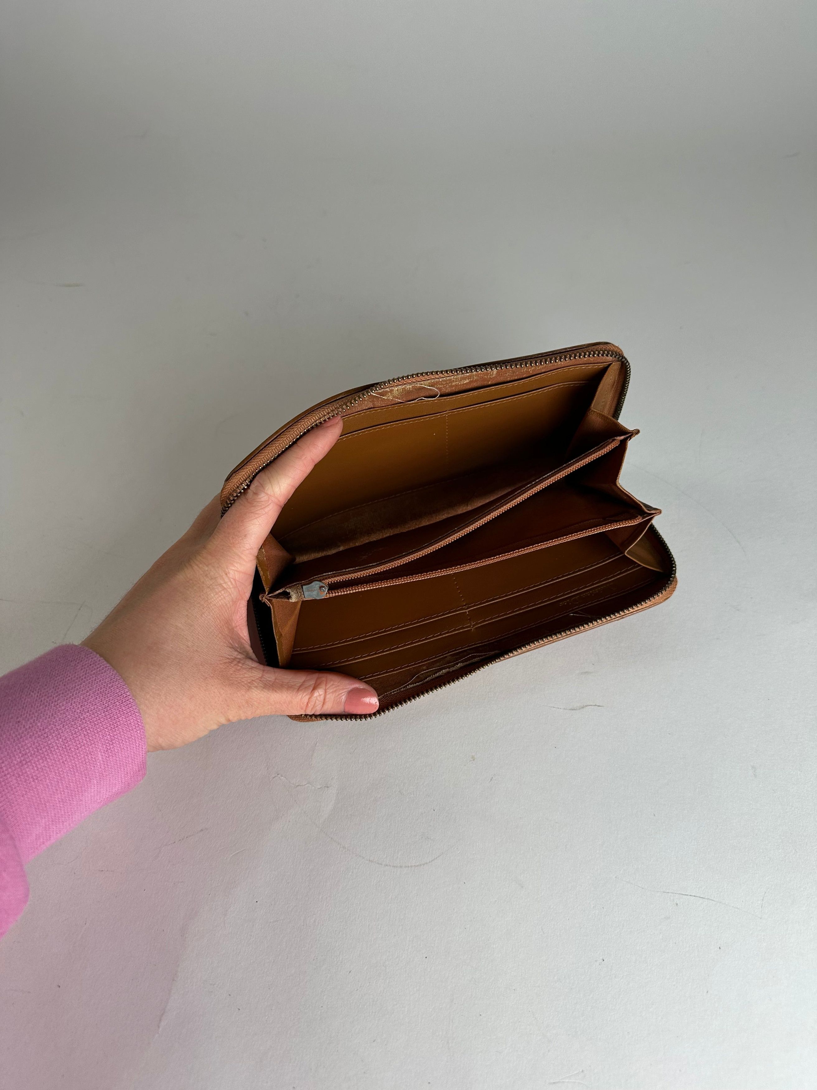 Dior Vintage Long Zippy Wallet Red Brown Size ONE SIZE - 3 Thumbnail