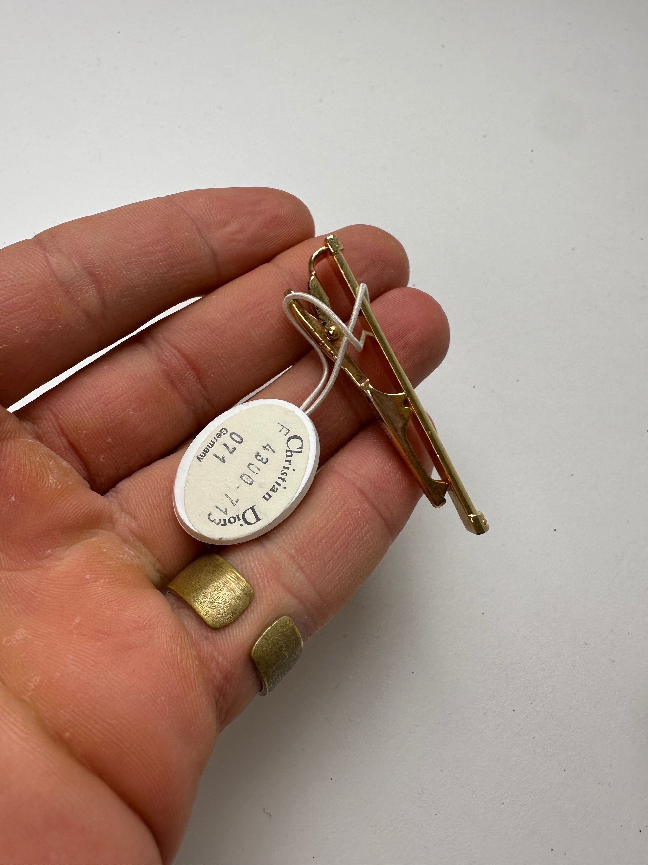Dior Vintage Tie/Money Clamp Silver Gold Size ONE SIZE - 7 Thumbnail
