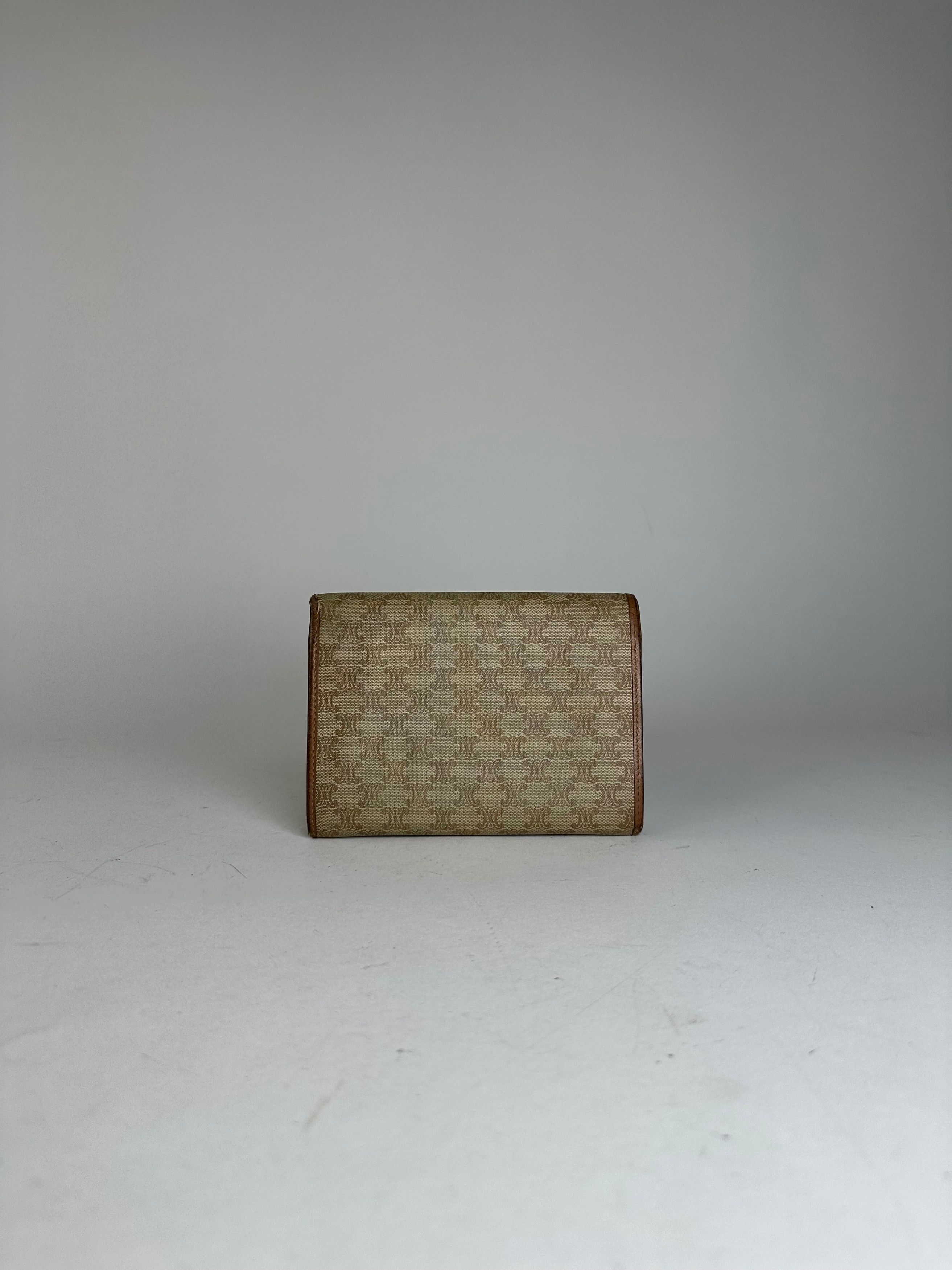 Celine Vintage Monogram Leather Wallet Beige Brown Size ONE SIZE - 10 Thumbnail