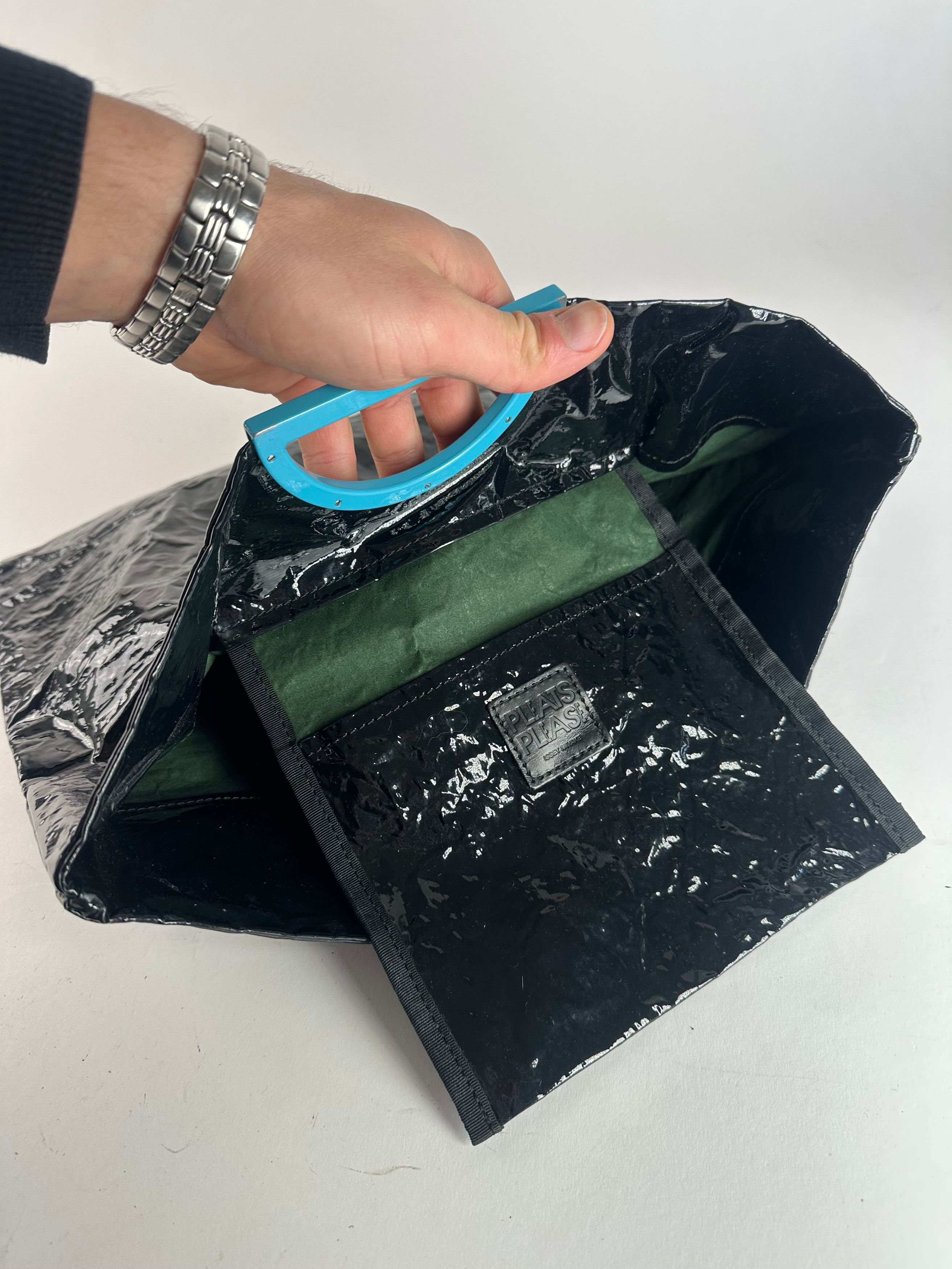 Other Vintage Issey Miyake Patent Leather Tote Bag Black Size ONE SIZE - 4 Thumbnail