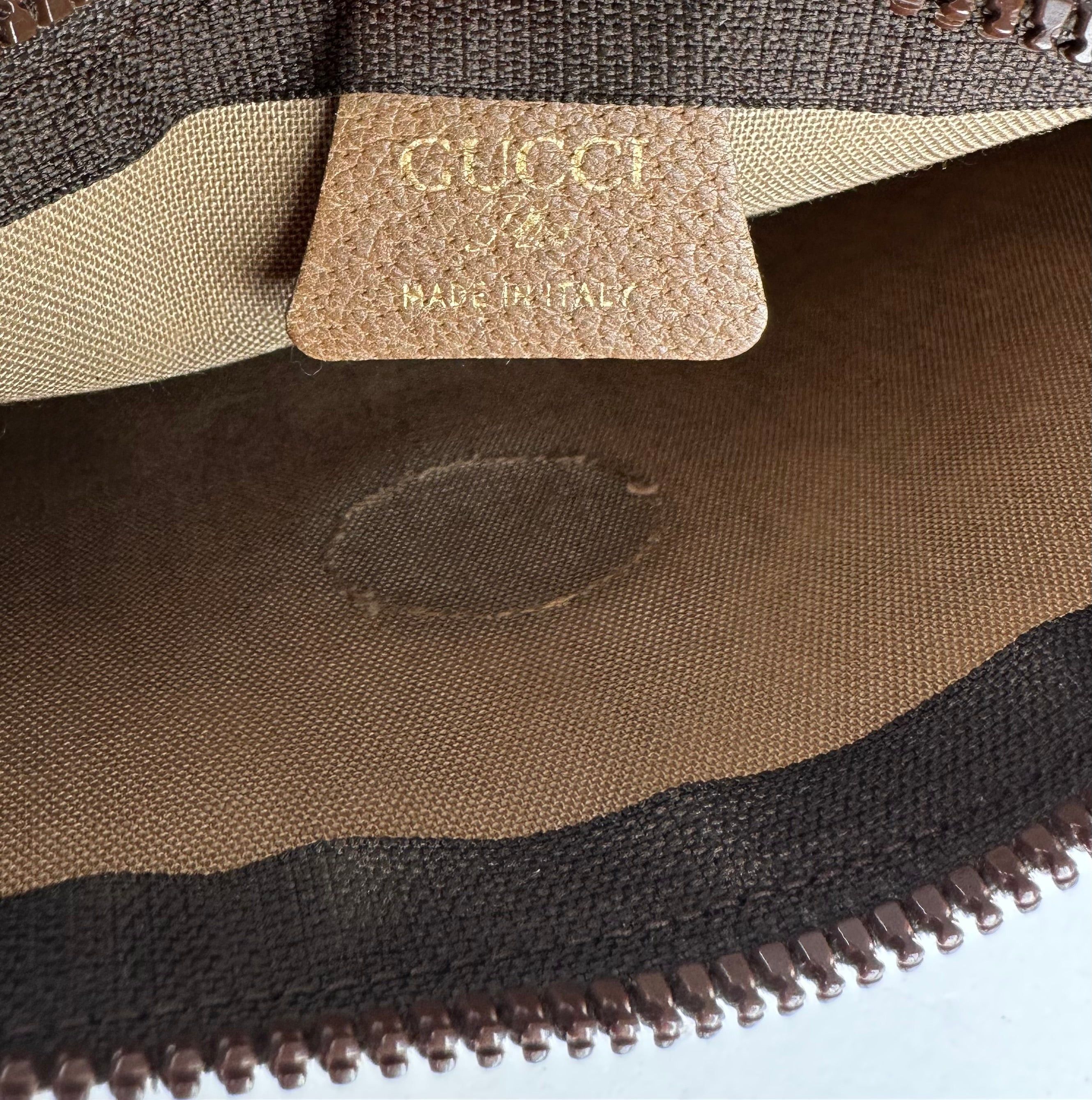 Other Vintage Gucci Plus Monogram Leather Clutch Grey Brown Size ONE SIZE - 5 Thumbnail