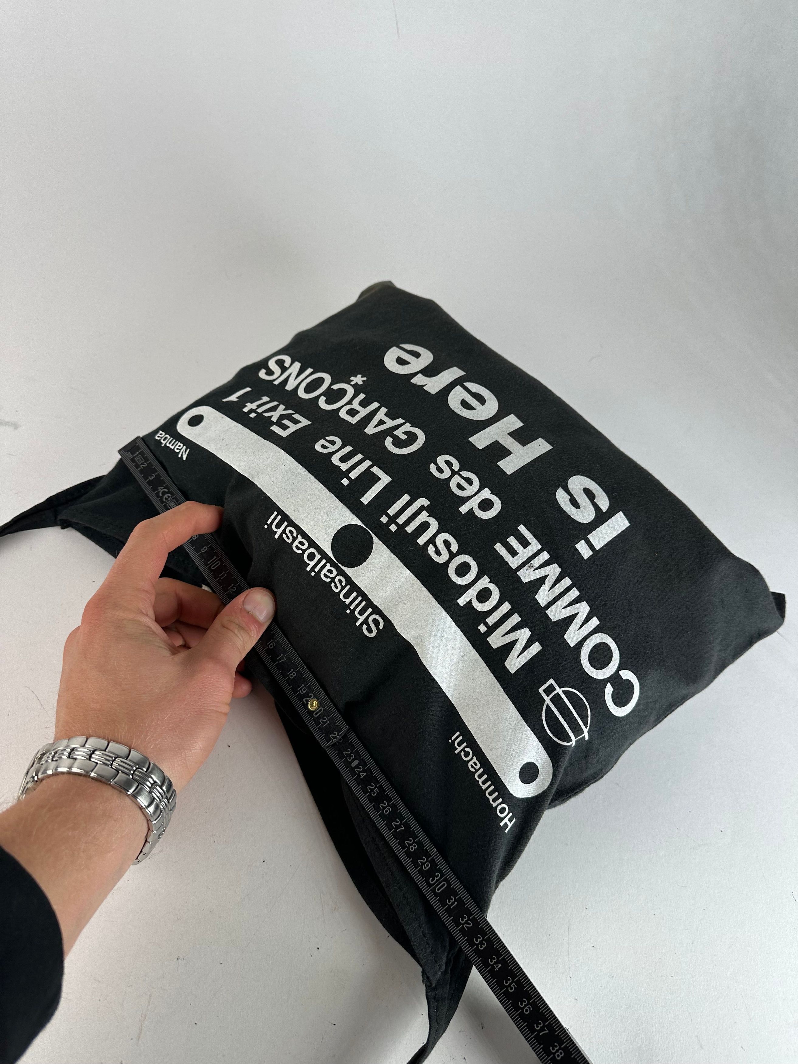 Comme des Garcons Vintage Comme Des Garçons Canvas Shoulder Bag Black White Size ONE SIZE - 9 Thumbnail