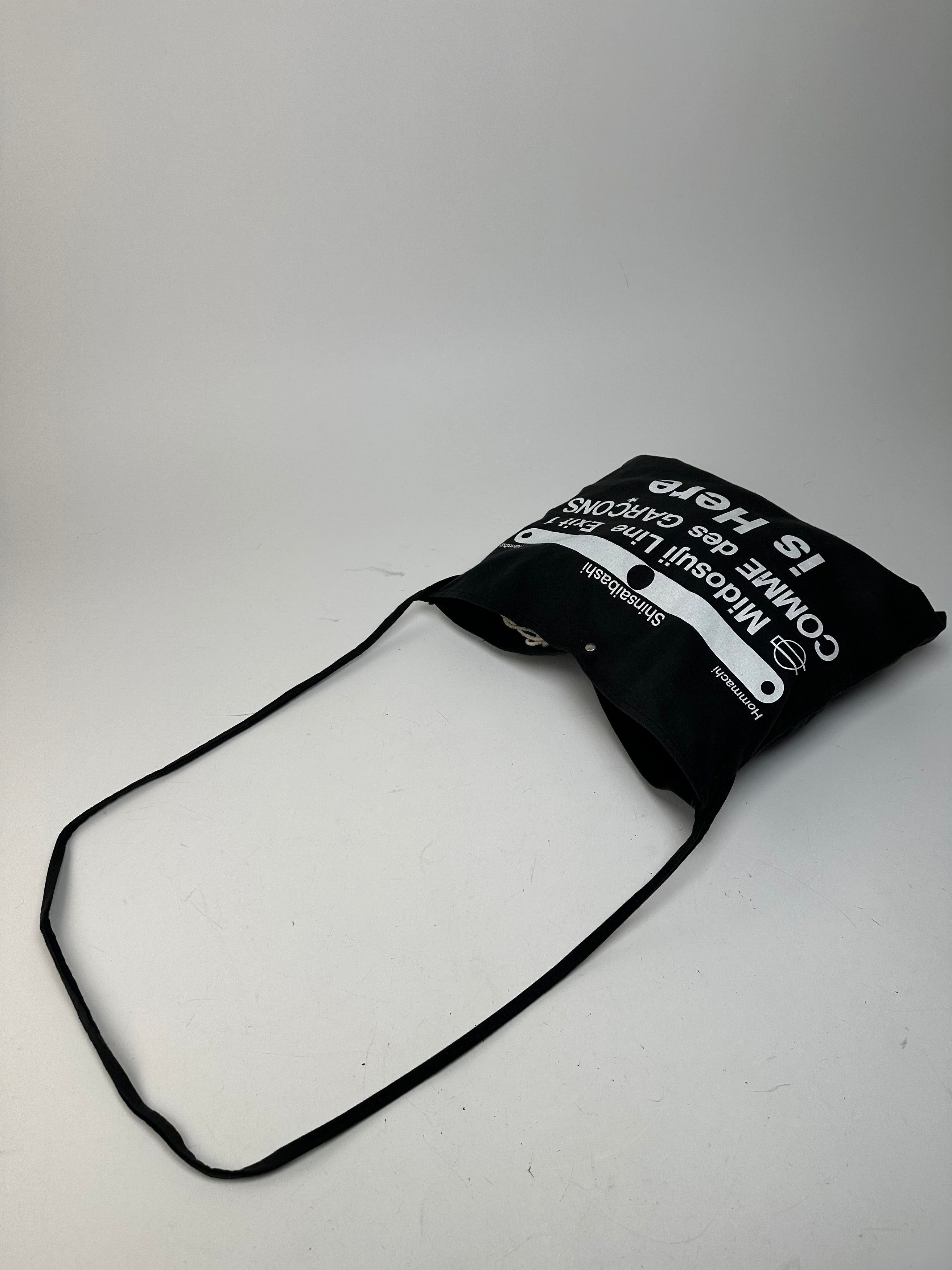 Comme des Garcons Vintage Comme Des Garçons Canvas Shoulder Bag Black White Size ONE SIZE - 7 Thumbnail