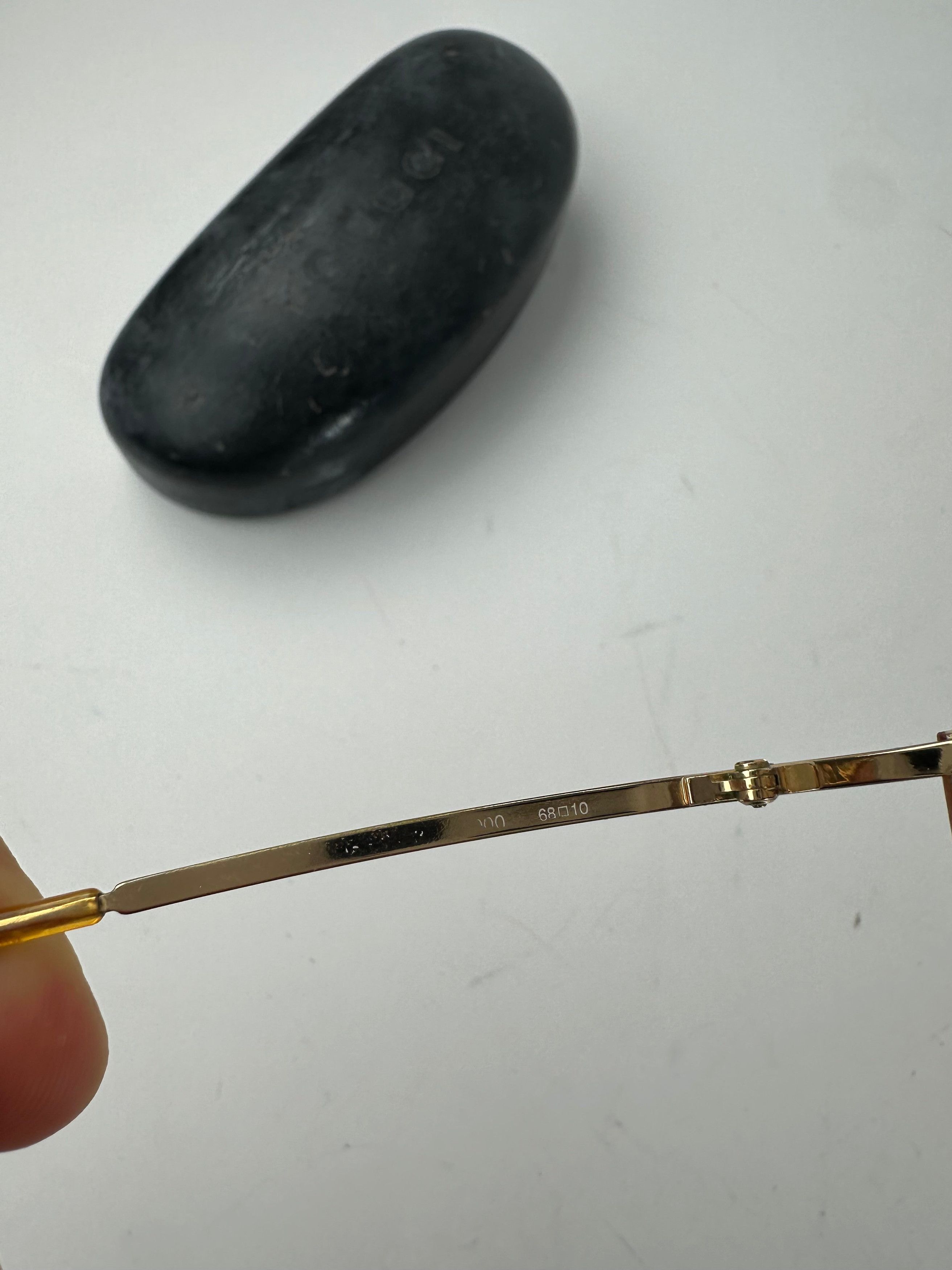 Gucci Vintage Rimless Sunglasses Gold Yellow Size ONE SIZE - 7 Thumbnail