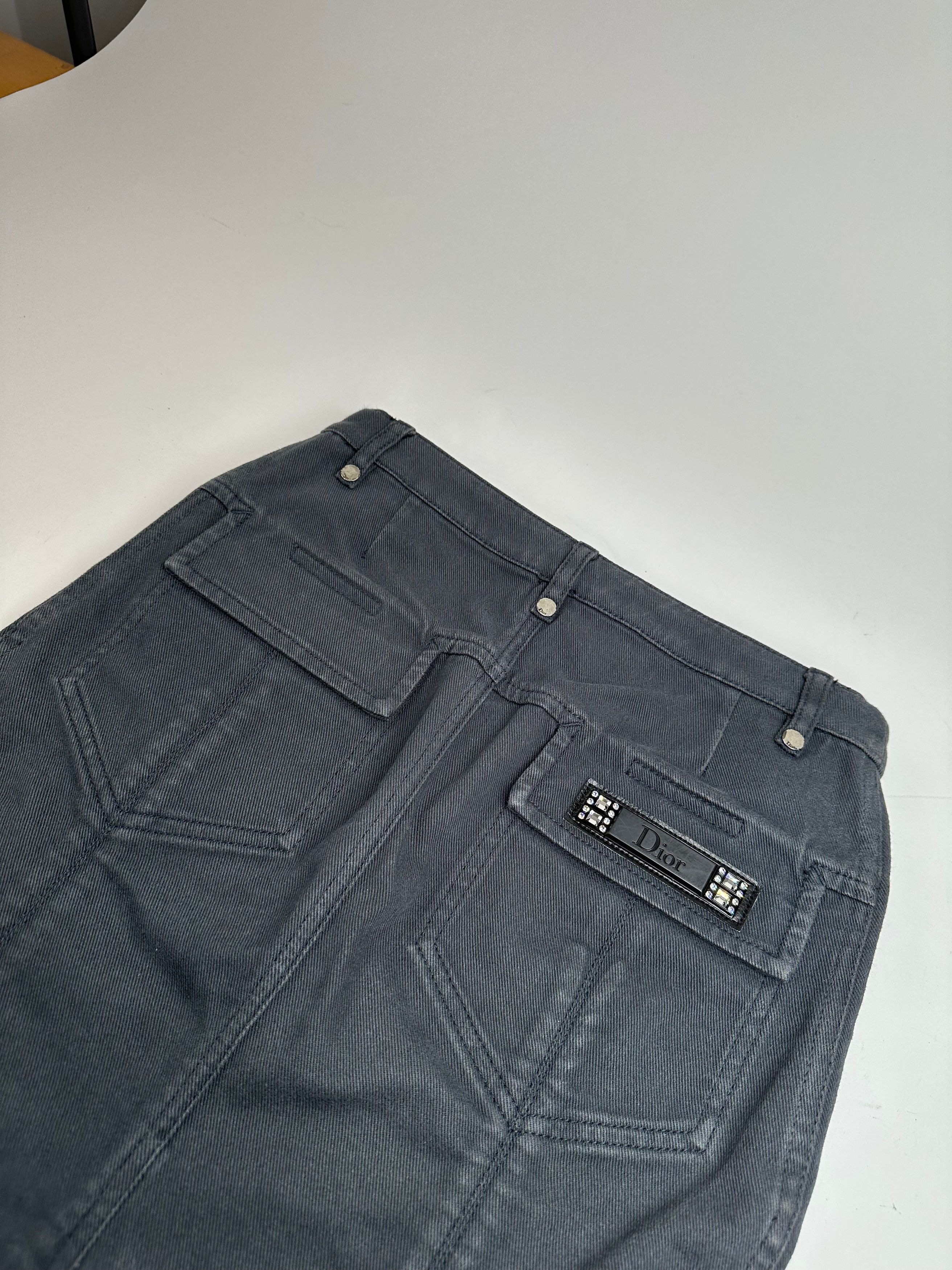 Dior Vintage Denim Scarf 32/XXS Size 22" - 8 Thumbnail