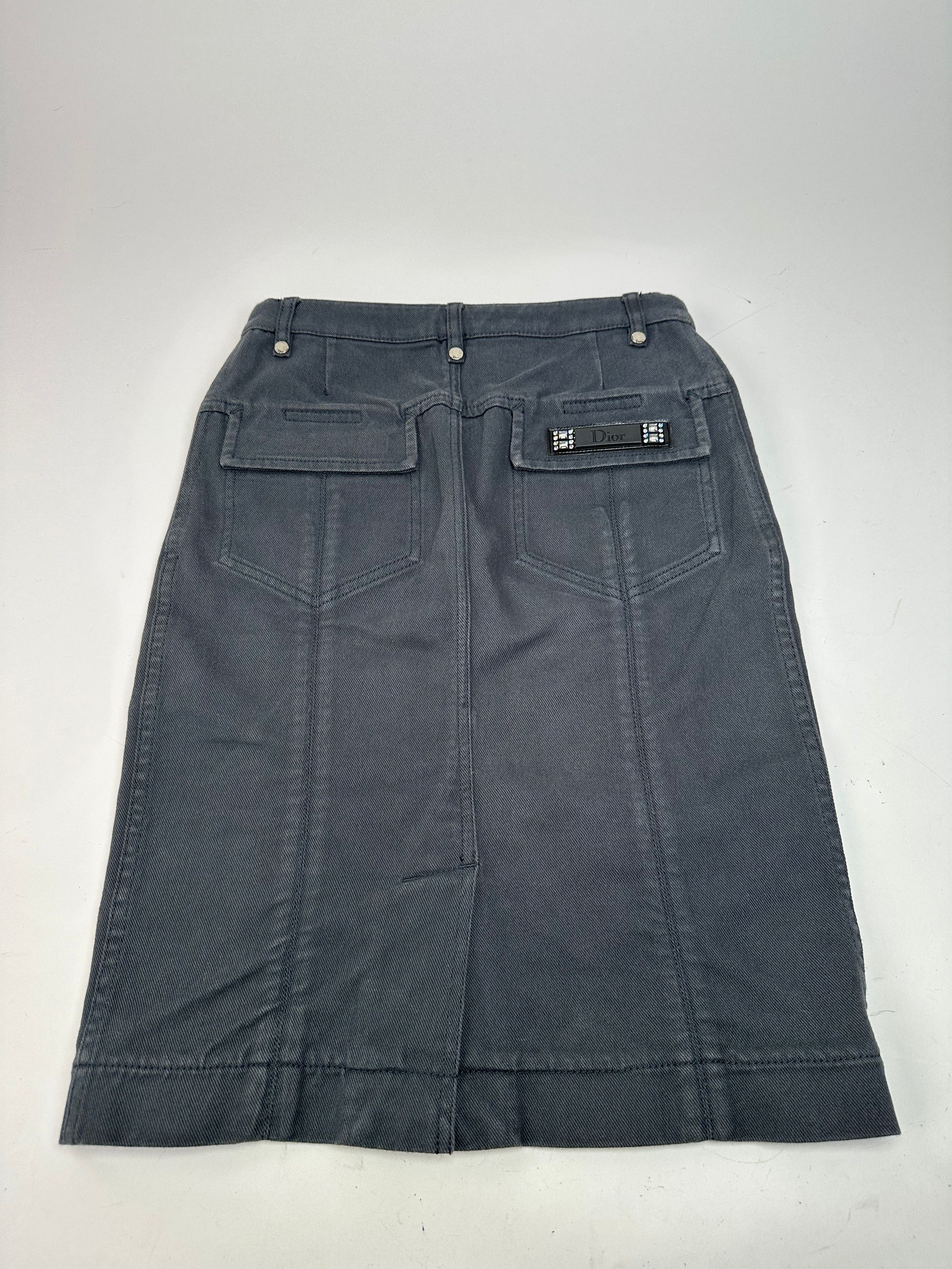 Dior Vintage Denim Scarf 32/XXS Size 22" - 2 Thumbnail