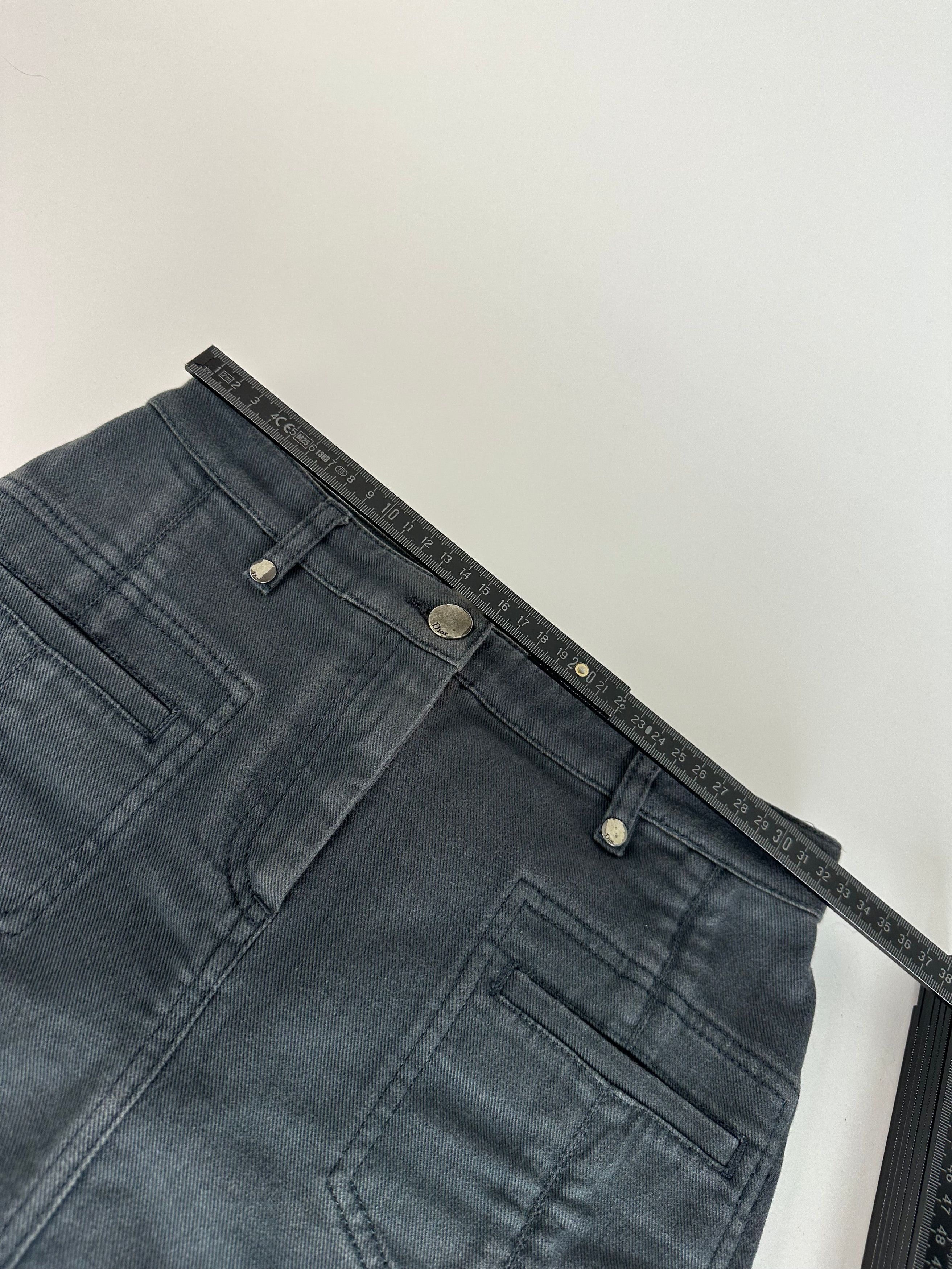 Dior Vintage Denim Scarf 32/XXS Size 22" - 5 Thumbnail