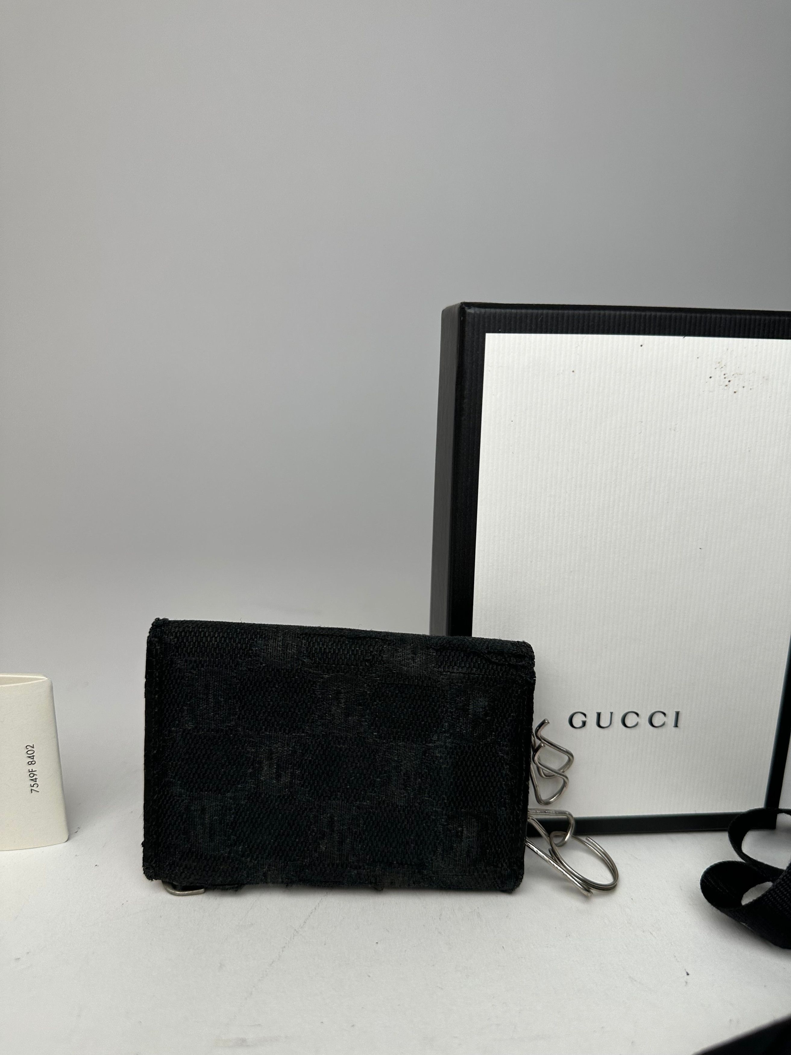 Gucci Vintage Monogram Canvas Leather Key Holder Black Size ONE SIZE - 8 Thumbnail