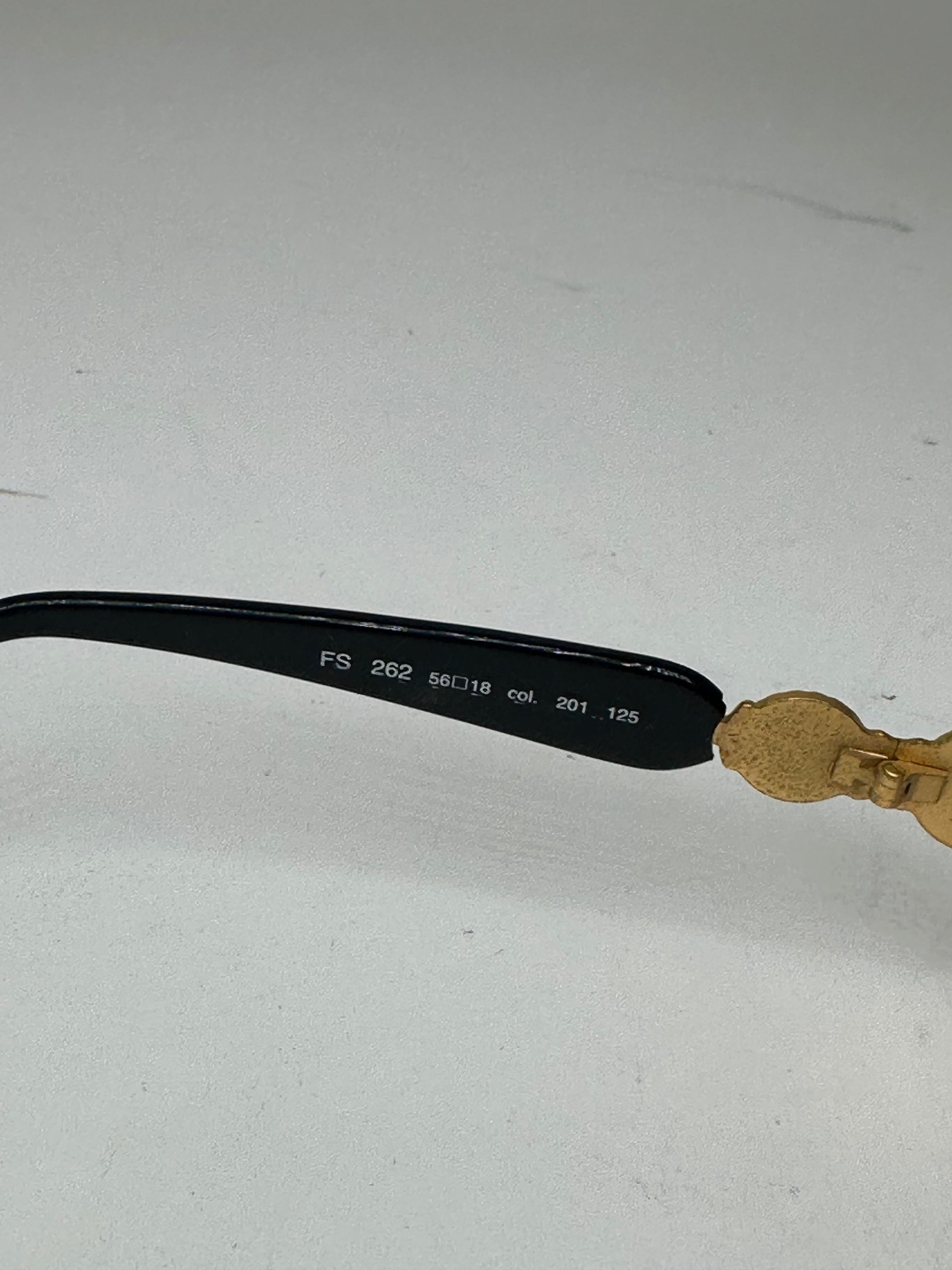 Fendi Vintage Roma Sunglasses Black Gold Blue Size ONE SIZE - 6 Thumbnail