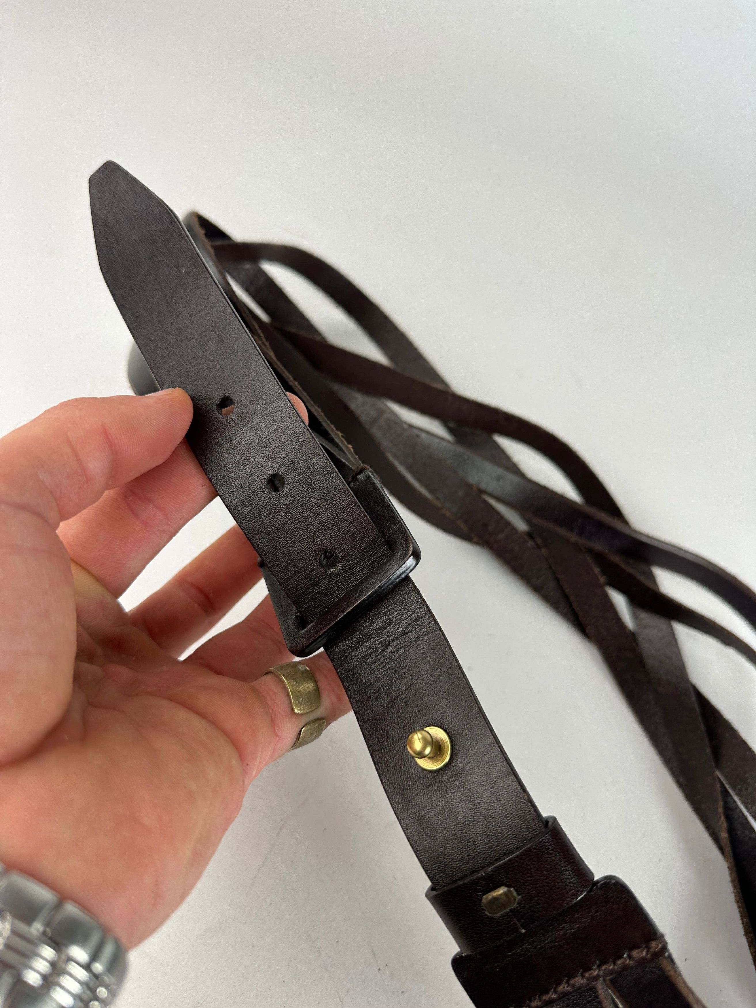 Gucci Vintage Twisted Leather Belt Brown Size ONE SIZE - 5 Thumbnail