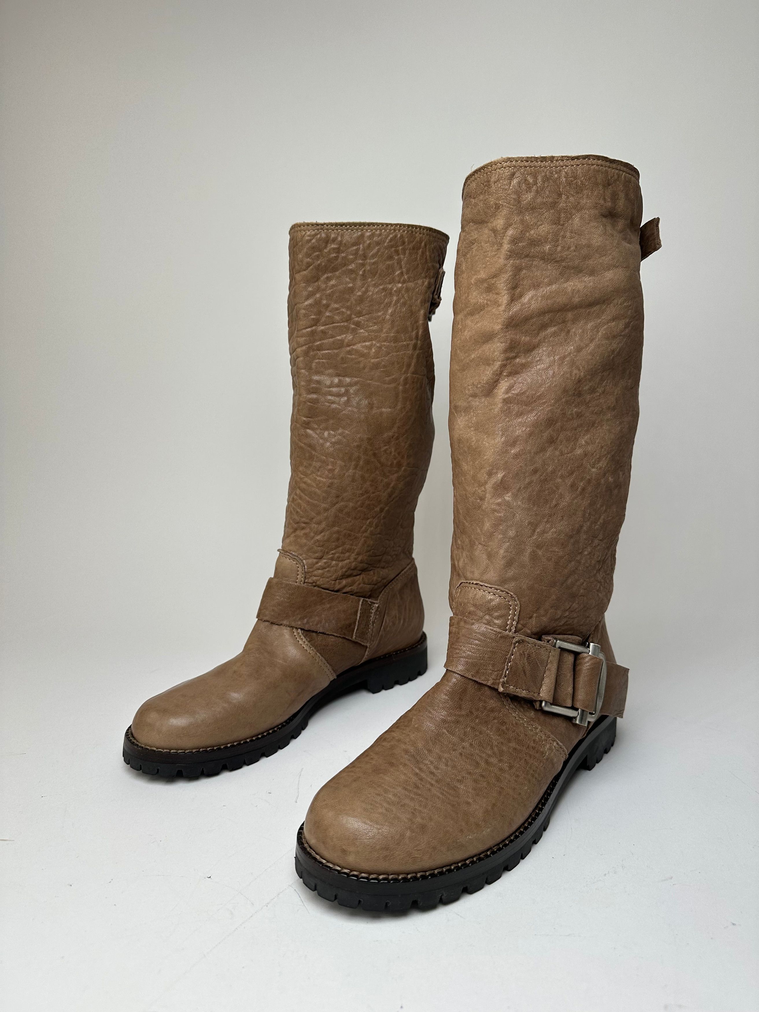 Other Vintage Marni Leather Boots Brown EU37 Size US 6 / IT 36 - 6 Thumbnail