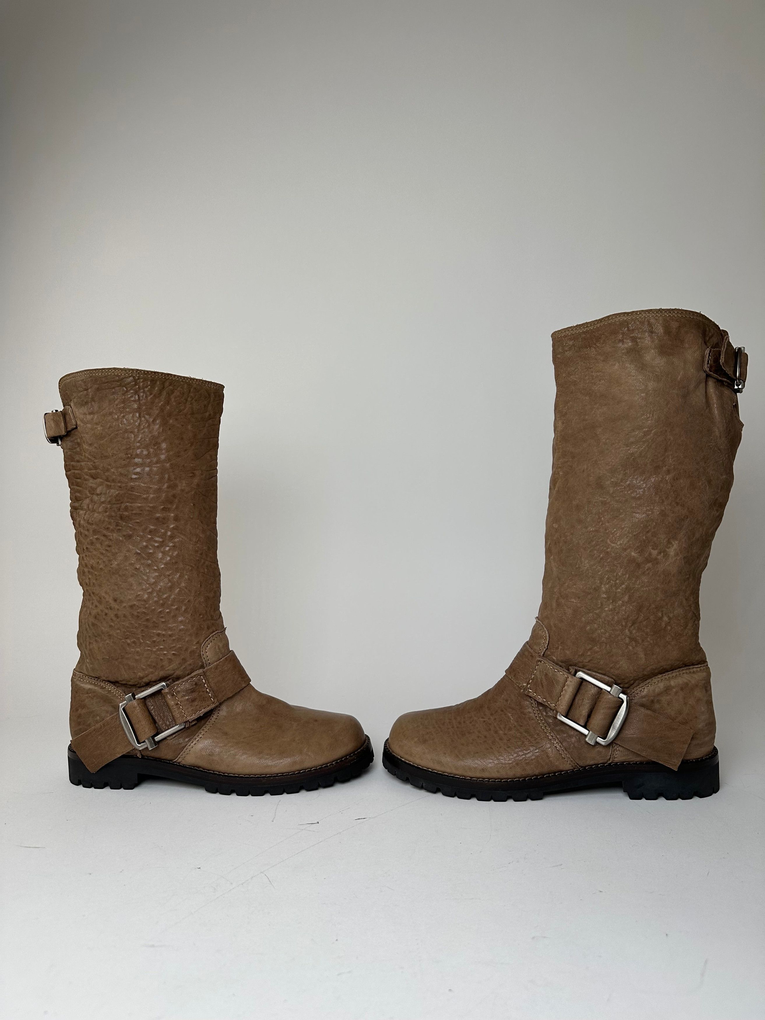 Other Vintage Marni Leather Boots Brown EU37 Size US 6 / IT 36 - 2 Thumbnail