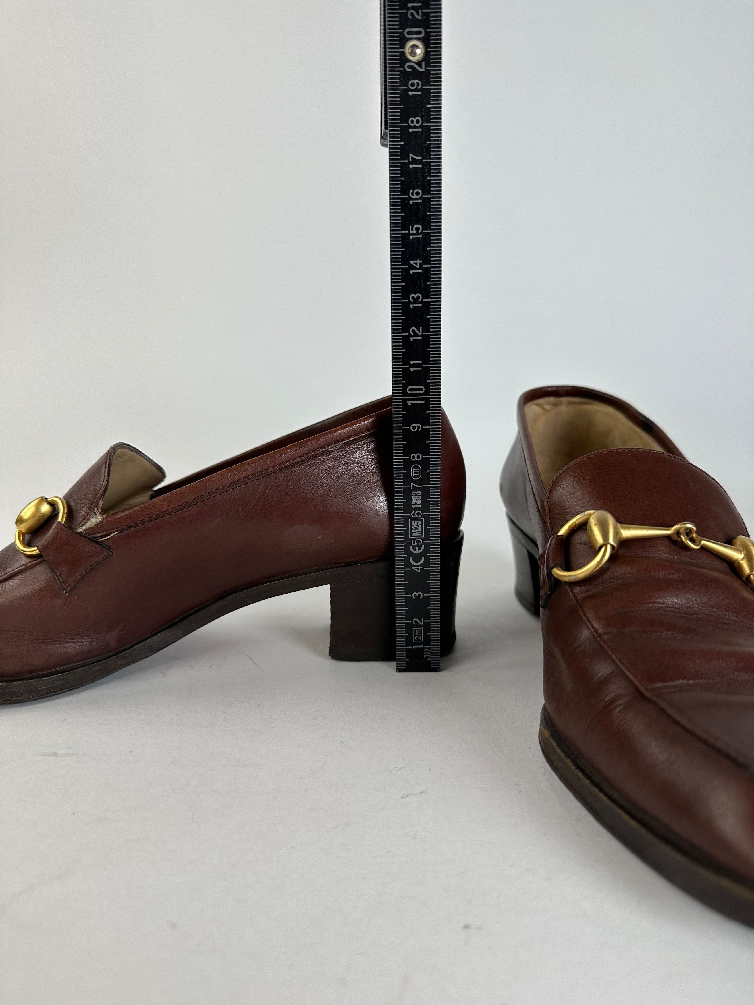 Gucci Vintage Heeled Horsebit Leather Boots Brown EU37 Size US 6 / IT 36 - 7 Thumbnail