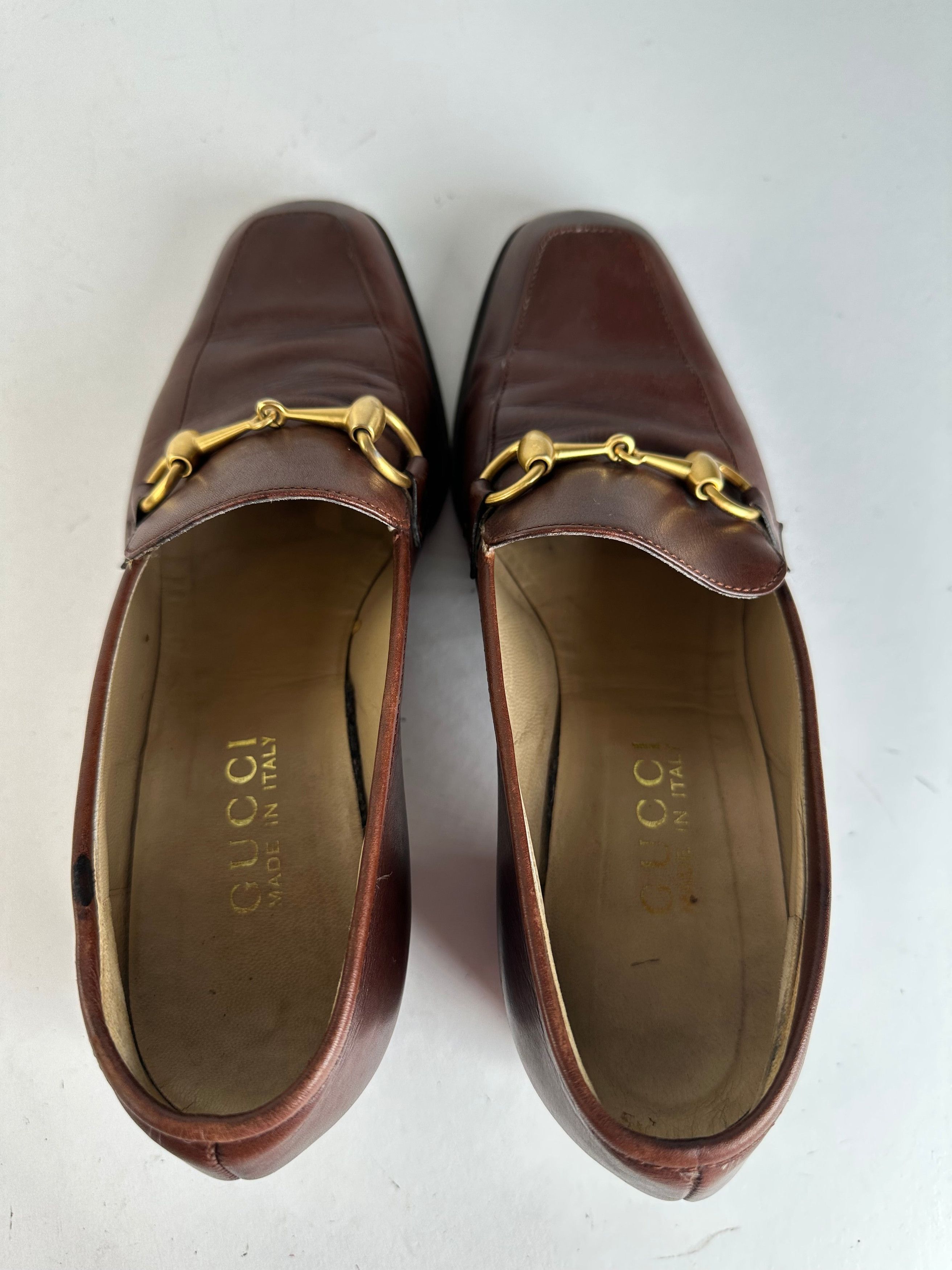 Gucci Vintage Heeled Horsebit Leather Boots Brown EU37 Size US 6 / IT 36 - 9 Thumbnail
