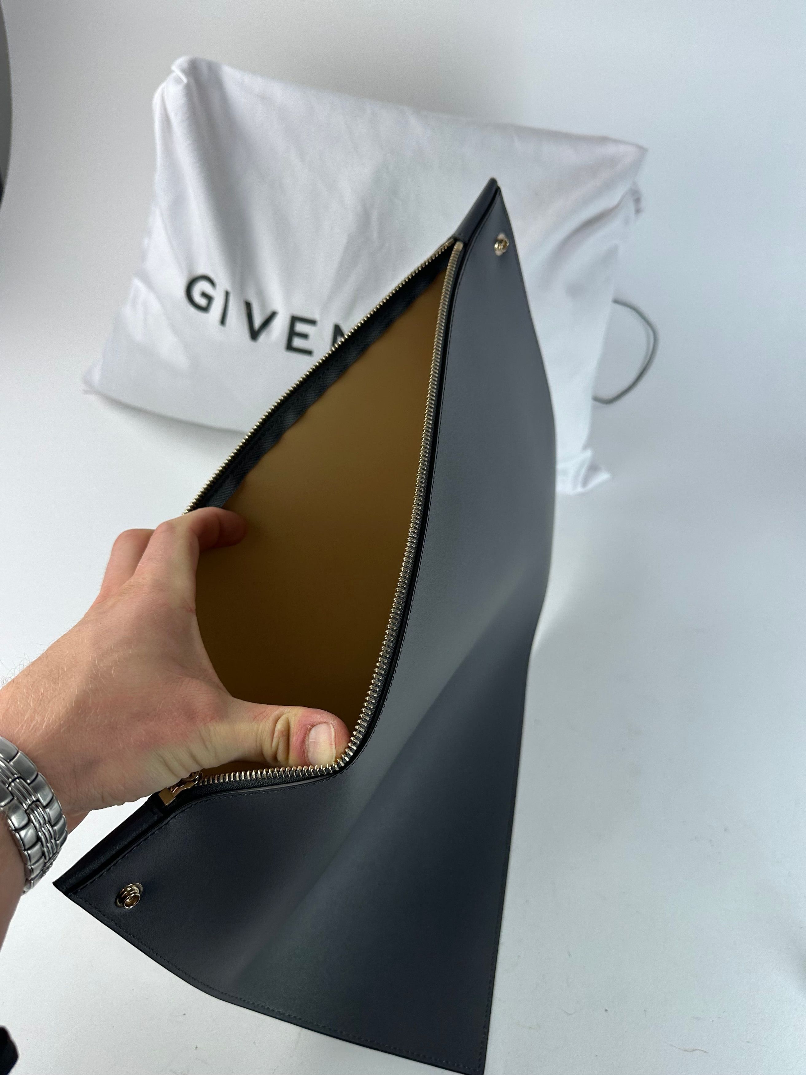 Givenchy Vintage Antigona Leather Clutch Anthracite Size ONE SIZE - 10 Thumbnail