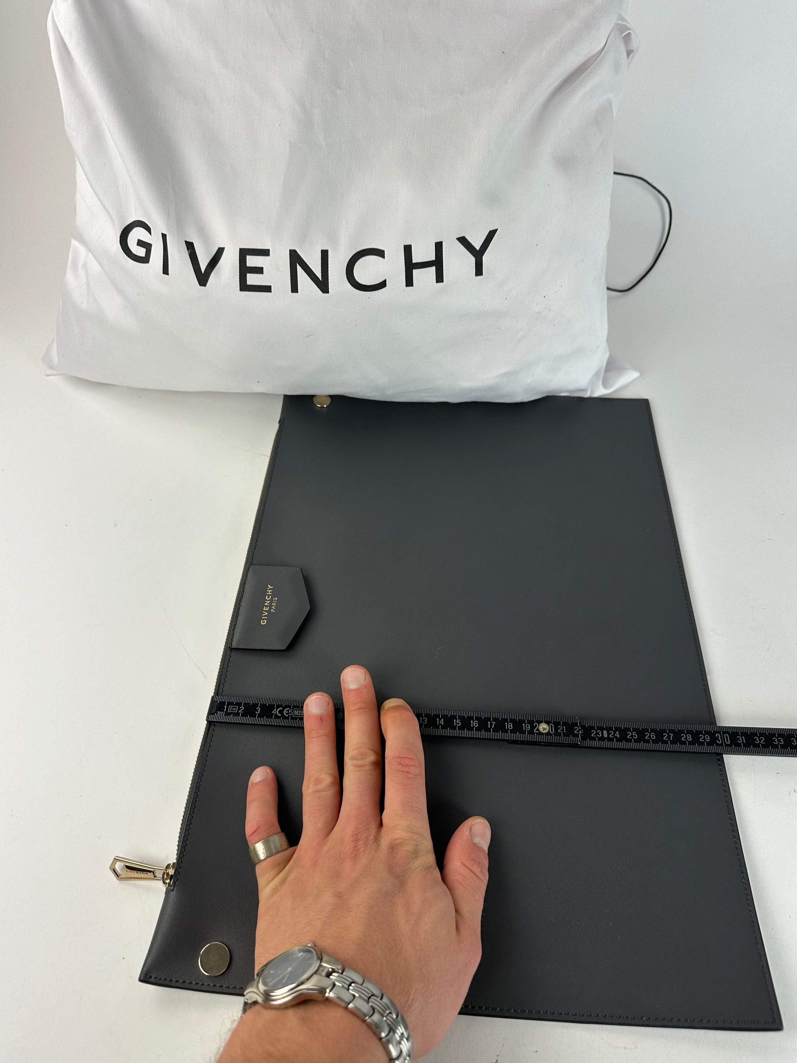 Givenchy Vintage Antigona Leather Clutch Anthracite Size ONE SIZE - 8 Thumbnail