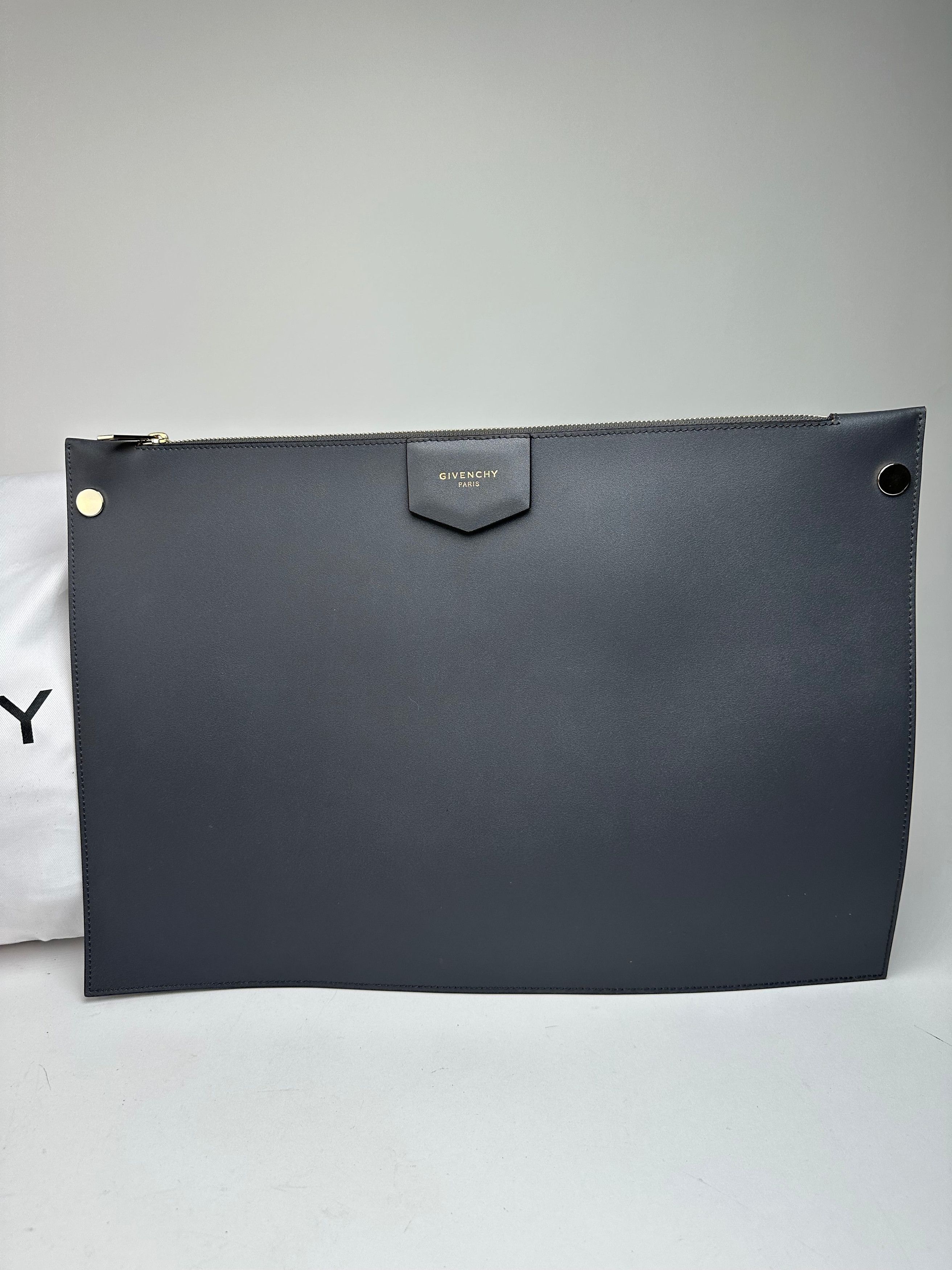 Givenchy Vintage Antigona Leather Clutch Anthracite Size ONE SIZE - 11 Thumbnail