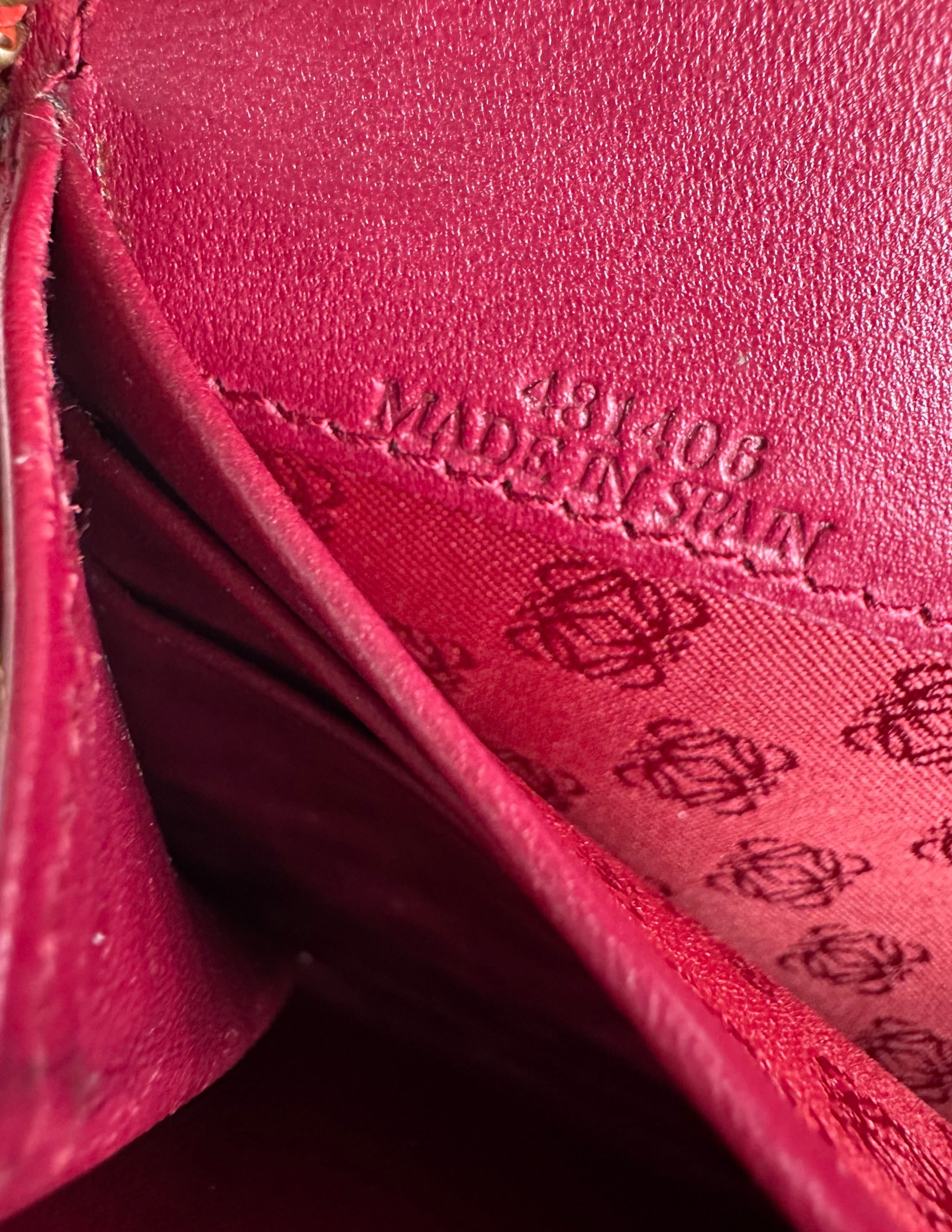 Loewe Vintage Madrid Zippy Wallet Red Size ONE SIZE - 6 Thumbnail