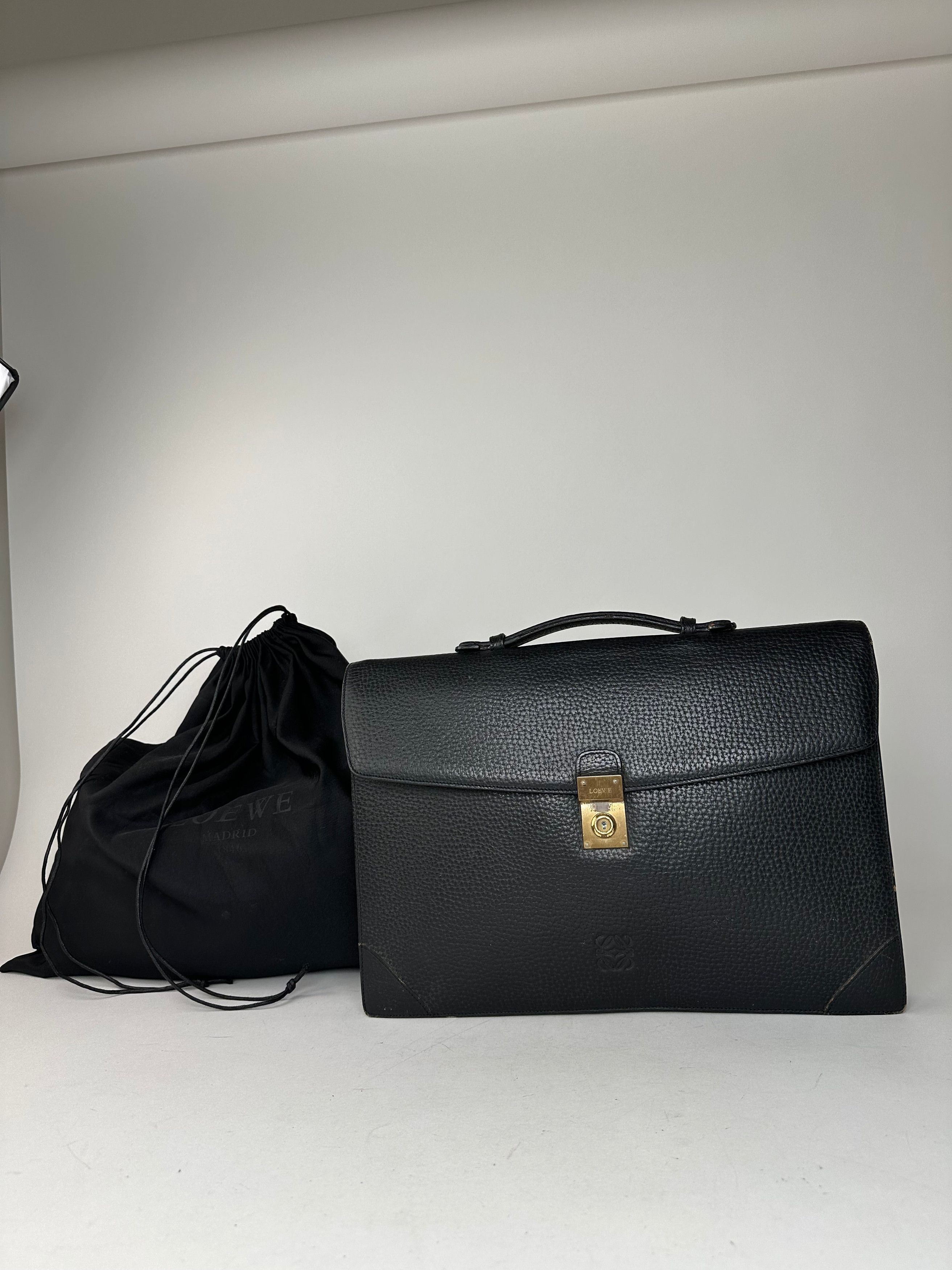 Loewe Vintage Madrid Leather Briefacase Black Size ONE SIZE - 11 Thumbnail