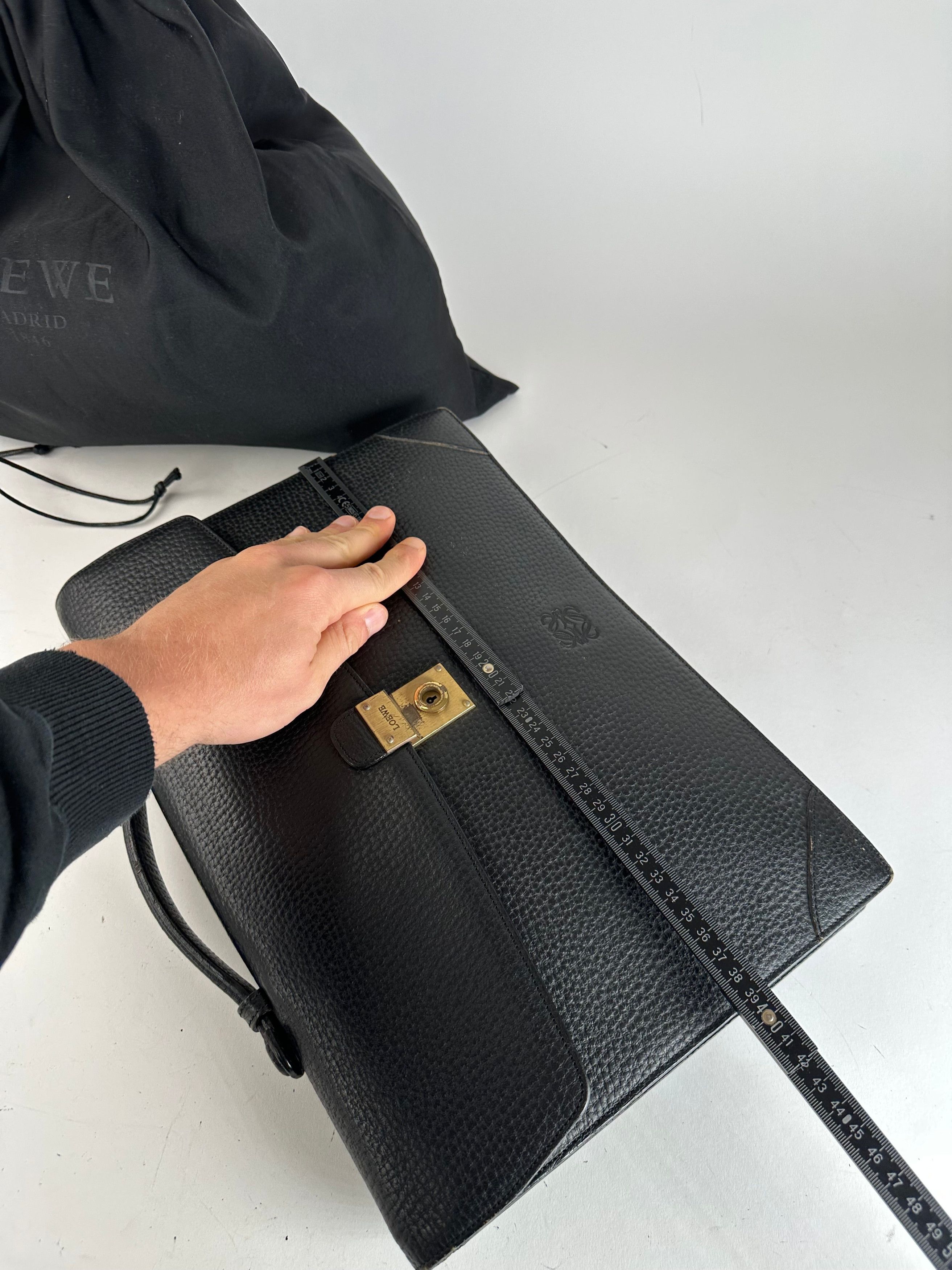 Loewe Vintage Madrid Leather Briefacase Black Size ONE SIZE - 8 Thumbnail