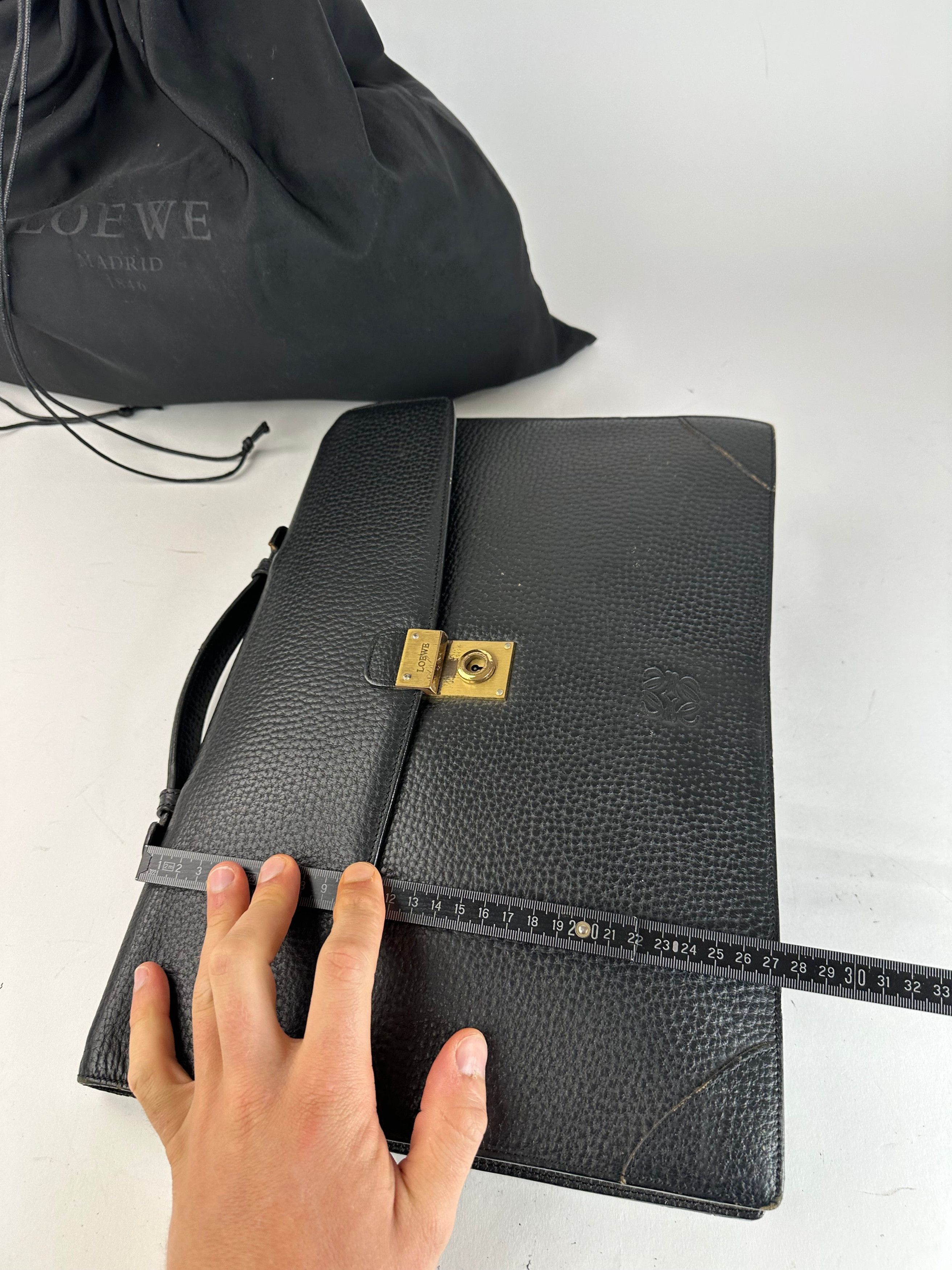 Loewe Vintage Madrid Leather Briefacase Black Size ONE SIZE - 9 Thumbnail