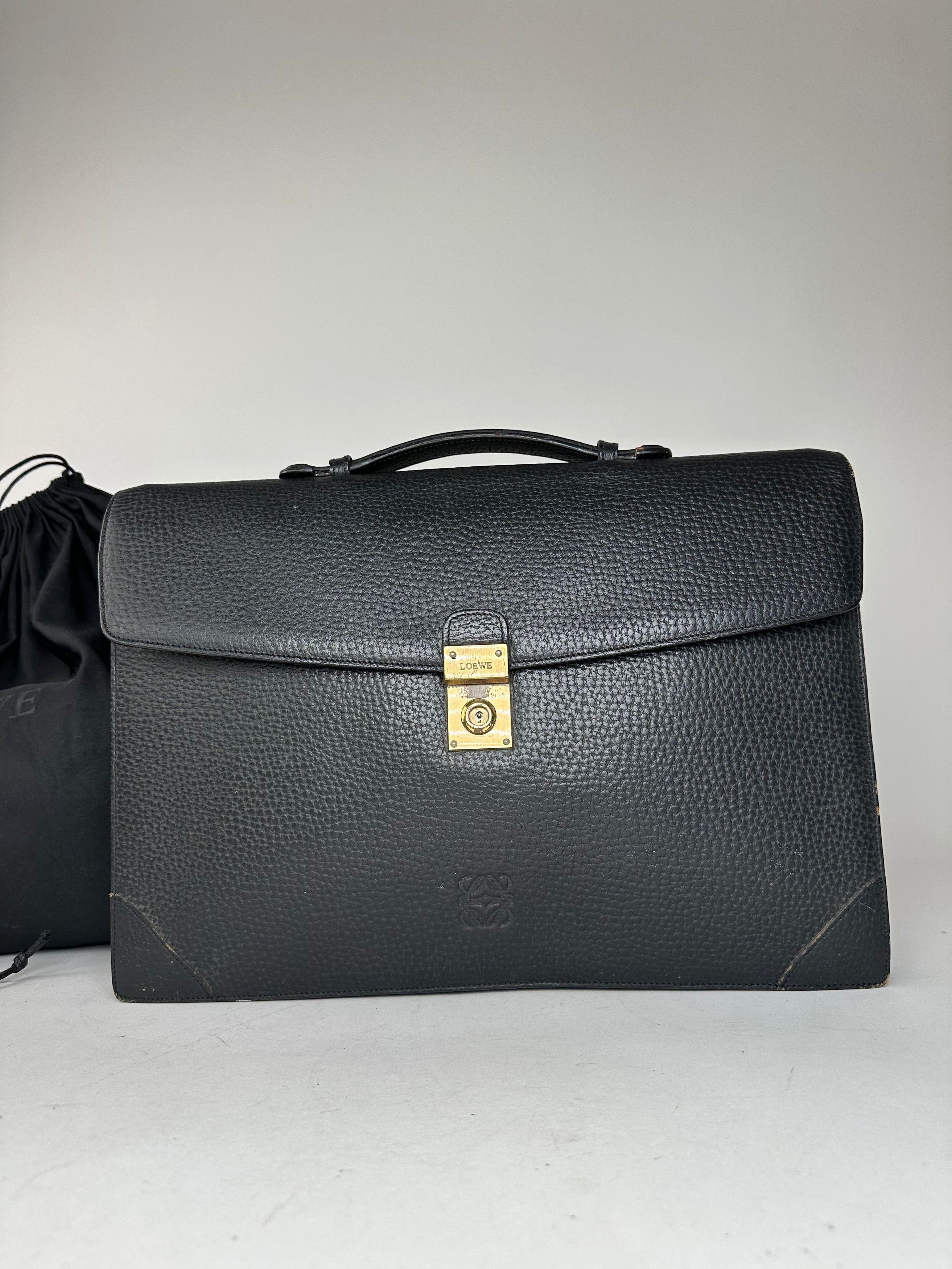 Loewe Vintage Madrid Leather Briefacase Black Size ONE SIZE - 5 Thumbnail